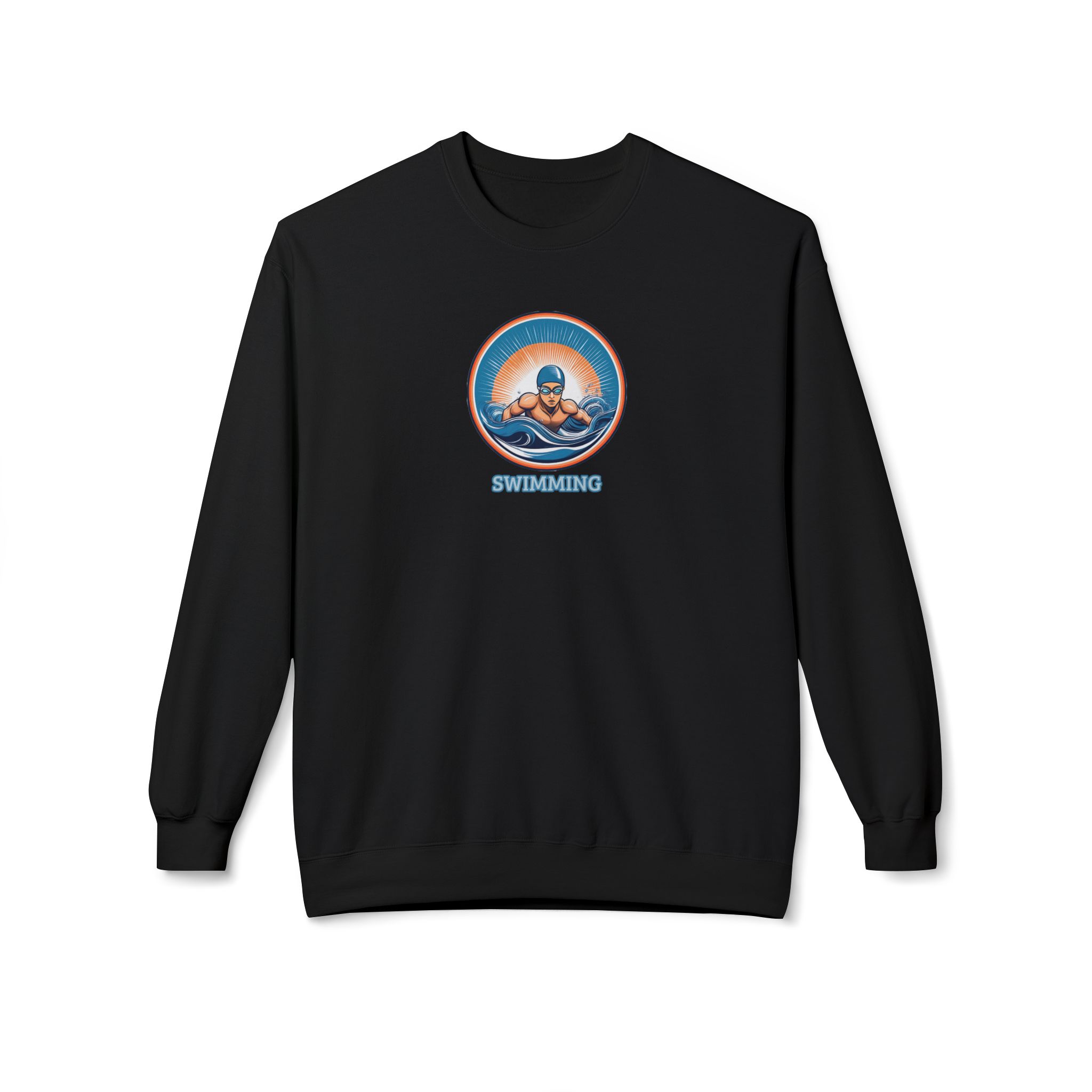 Men's Swimming - Unisex Midweight Crewneck Sweatshirt - Image 3
