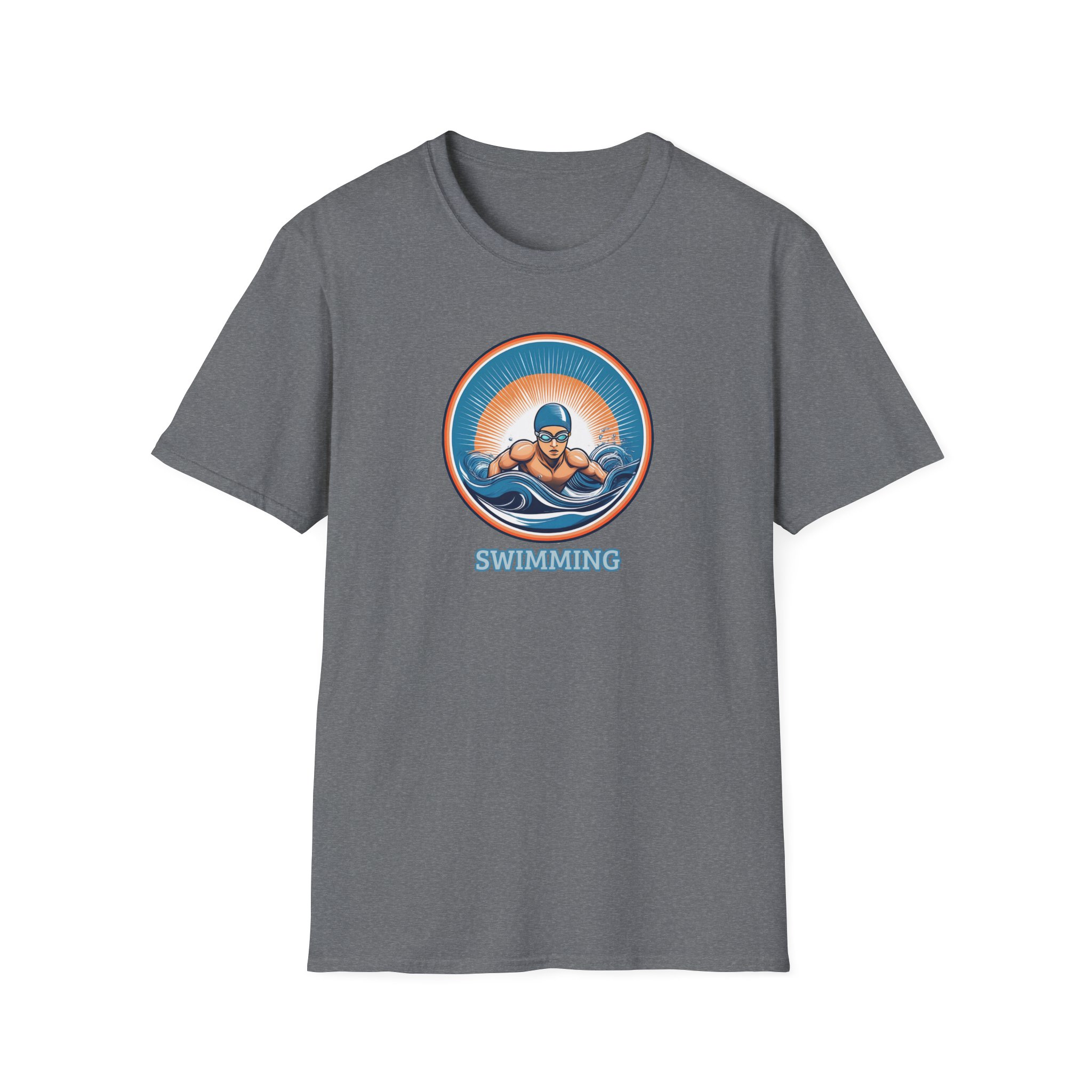 Men's Swimming - Unisex Softstyle Short Sleeve T-Shirt - Image 13