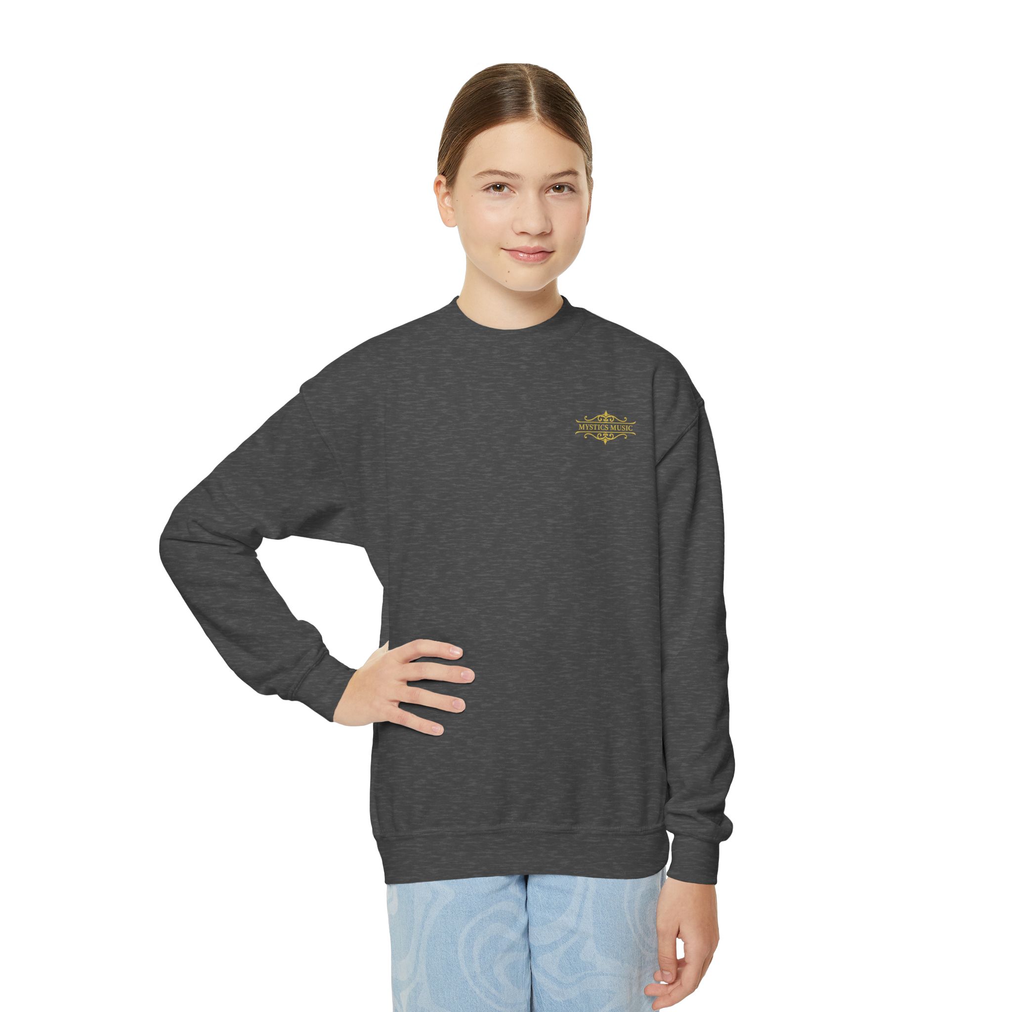Mystics Music Youth Crewneck Sweatshirt (left chest logo) - Image 10