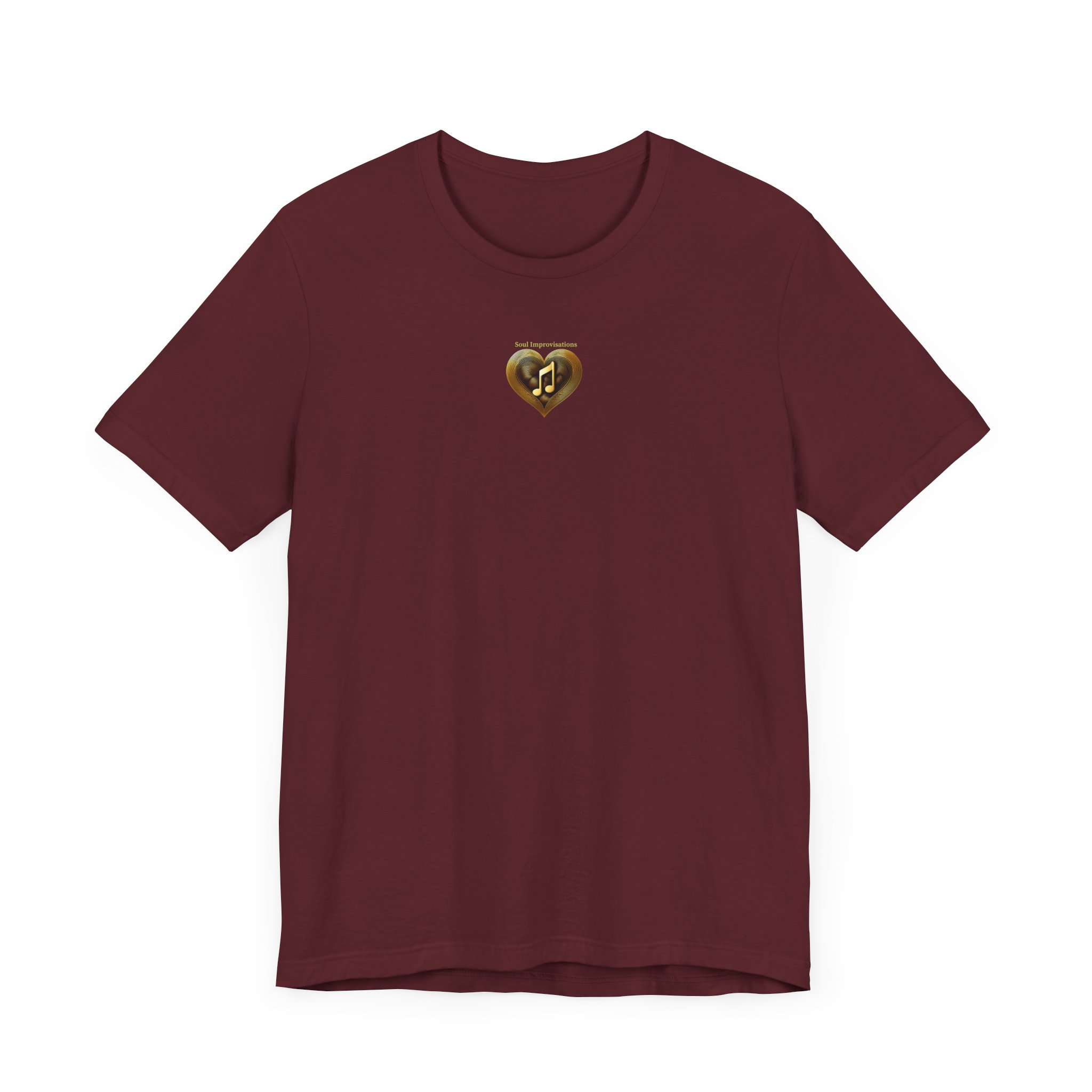 Gold Musical Heart Unisex Jersey Short Sleeve T-Shirt - Image 31