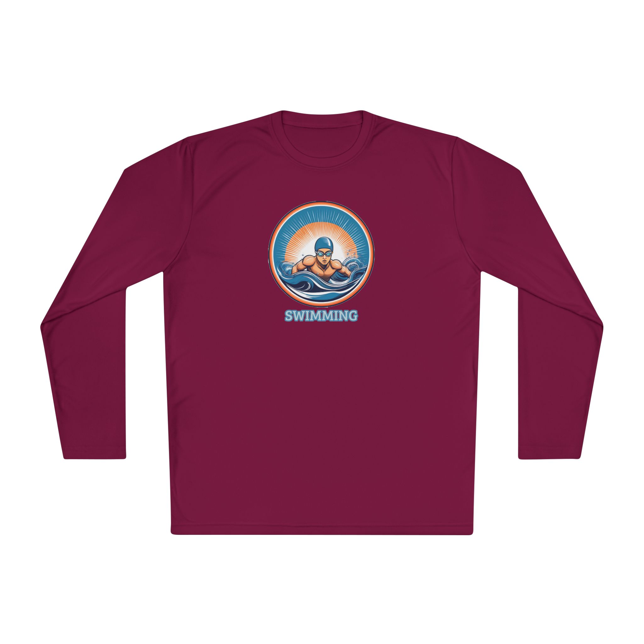 Men's Swimming - Unisex Lightweight Long Sleeve T-Shirt - Image 17