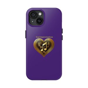 Gold Musical Heart Tough Phone Case - Purple