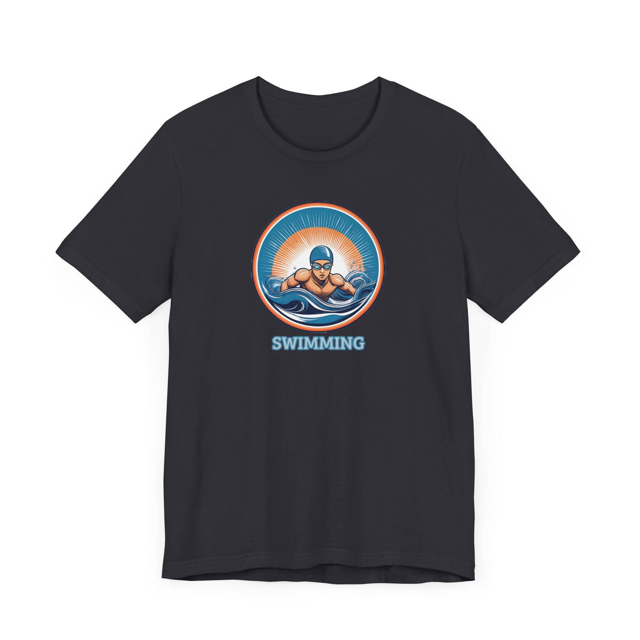 Men's Swimming - Unisex Jersey Short Sleeve T-Shirt - Image 9