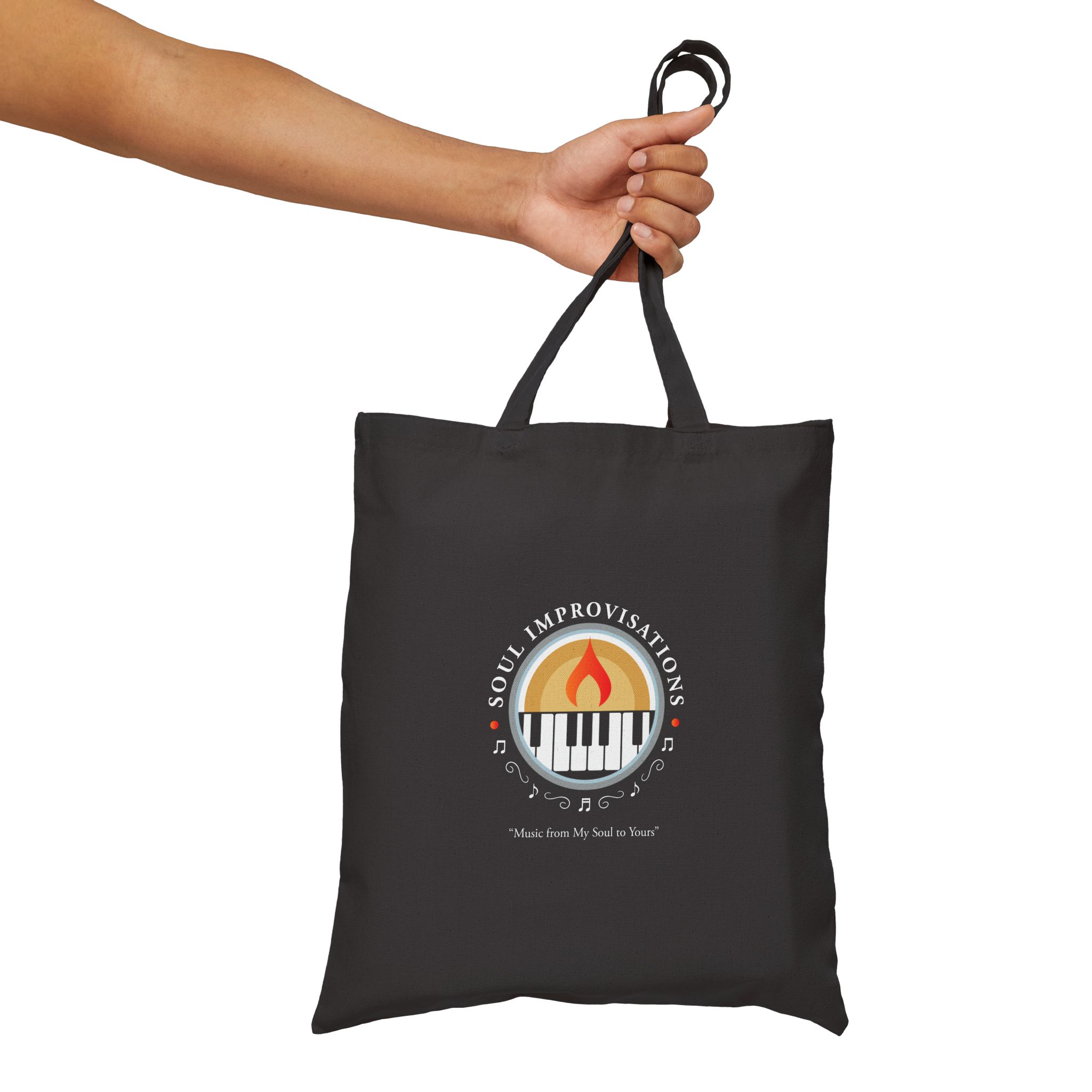 Soul Improvisations Black Canvas Tote Bag - Image 2