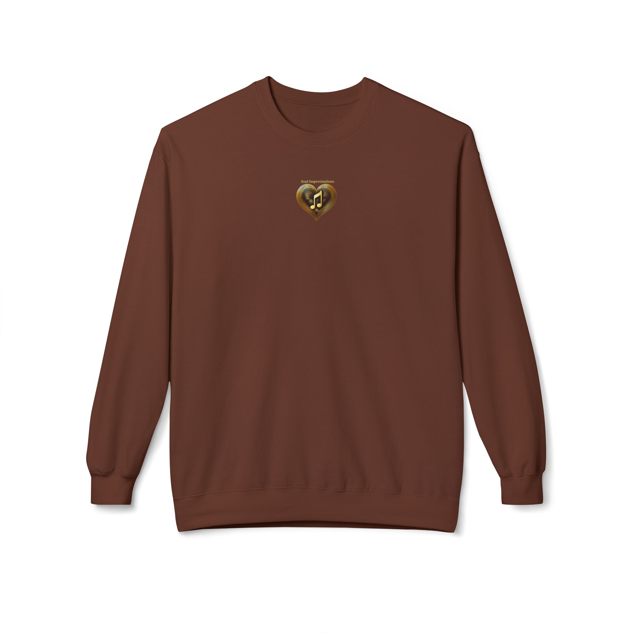 Gold Musical Heart Unisex Midweight Crewneck Sweatshirt - Image 6