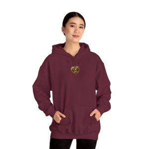 Gold Musical Heart Unisex Heavy Blend™ Pullover Hooded Sweatshirt