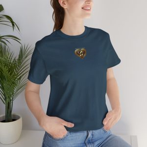 Gold Musical Heart Unisex Jersey Short Sleeve T-Shirt