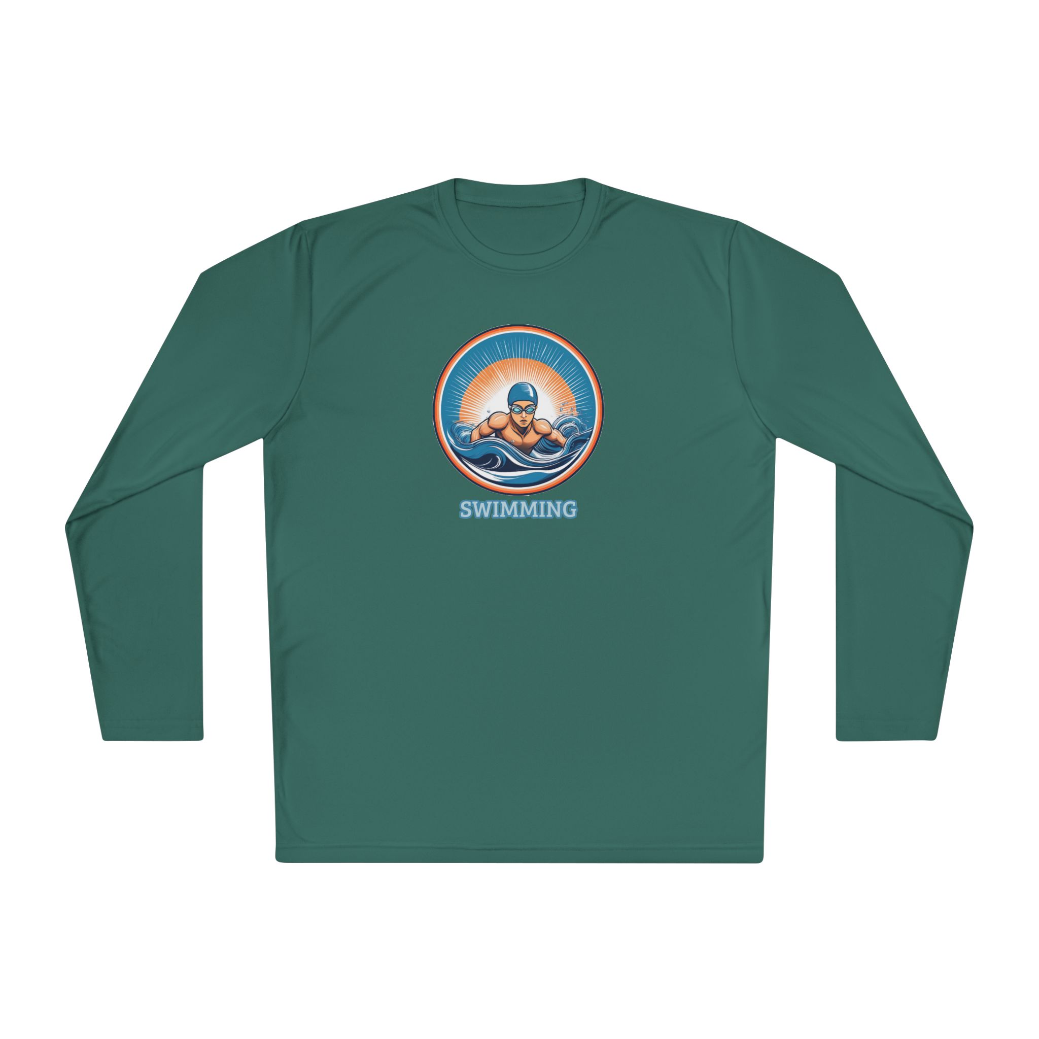 Men's Swimming - Unisex Lightweight Long Sleeve T-Shirt - Image 15