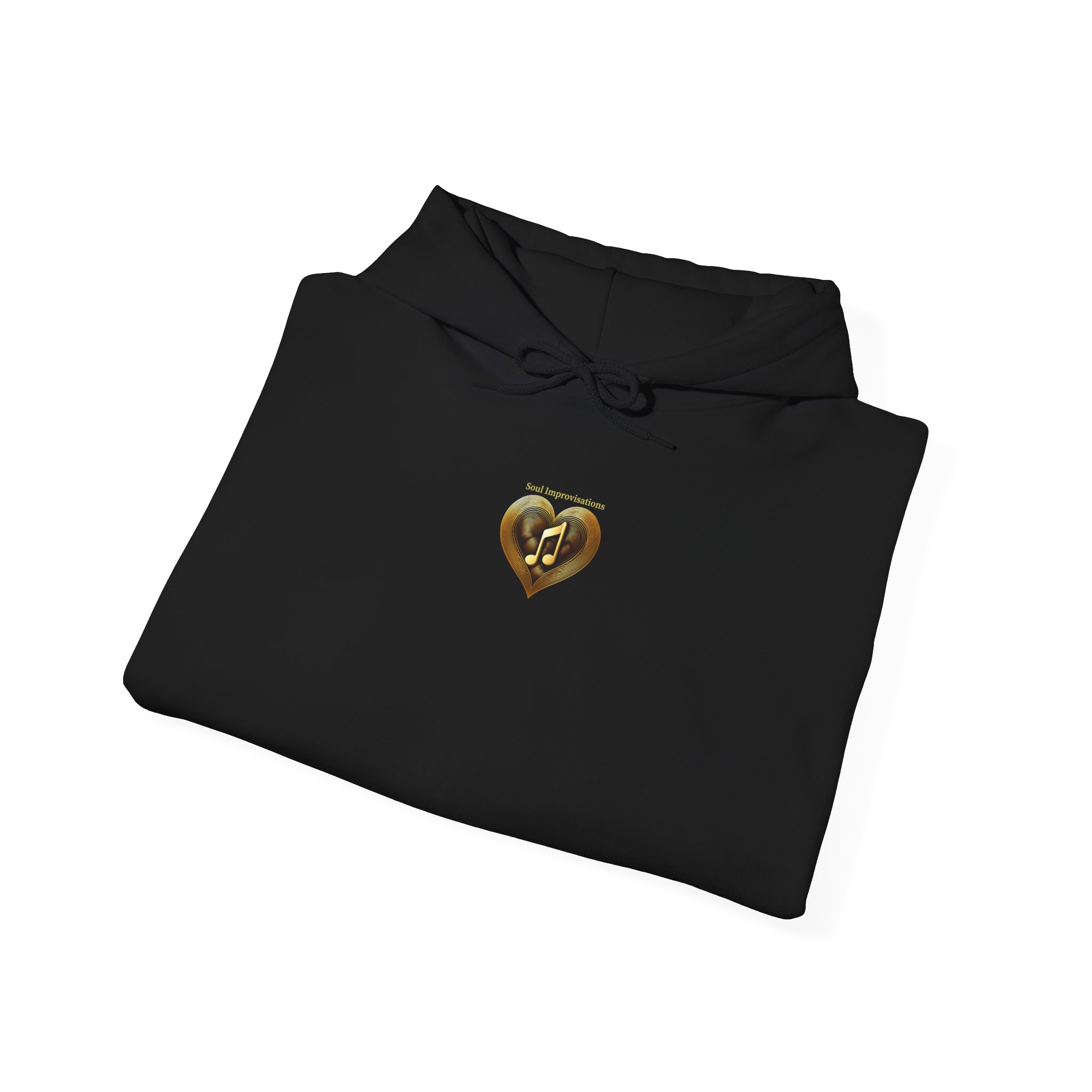 Gold Musical Heart Unisex Heavy Blend™ Pullover Hooded Sweatshirt - Image 7
