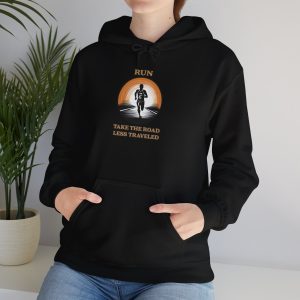 Running - Take The Road Less Traveled Unisex Heavy Blend Pullover Hooded Sweatshirt
