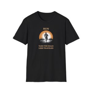 Running - Take The Road Less Traveled Unisex Softstyle Short Sleeve T-Shirt
