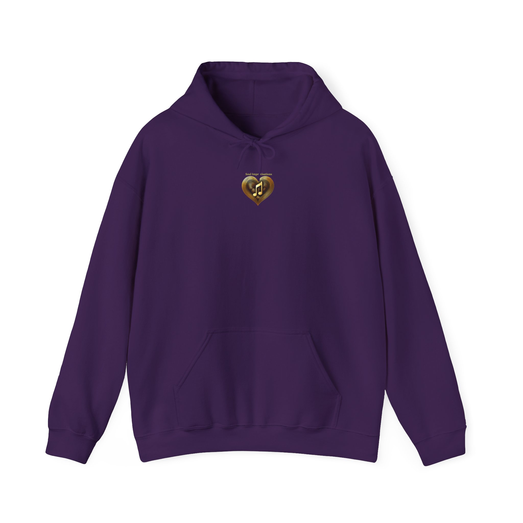 Gold Musical Heart Unisex Heavy Blend™ Pullover Hooded Sweatshirt - Image 22