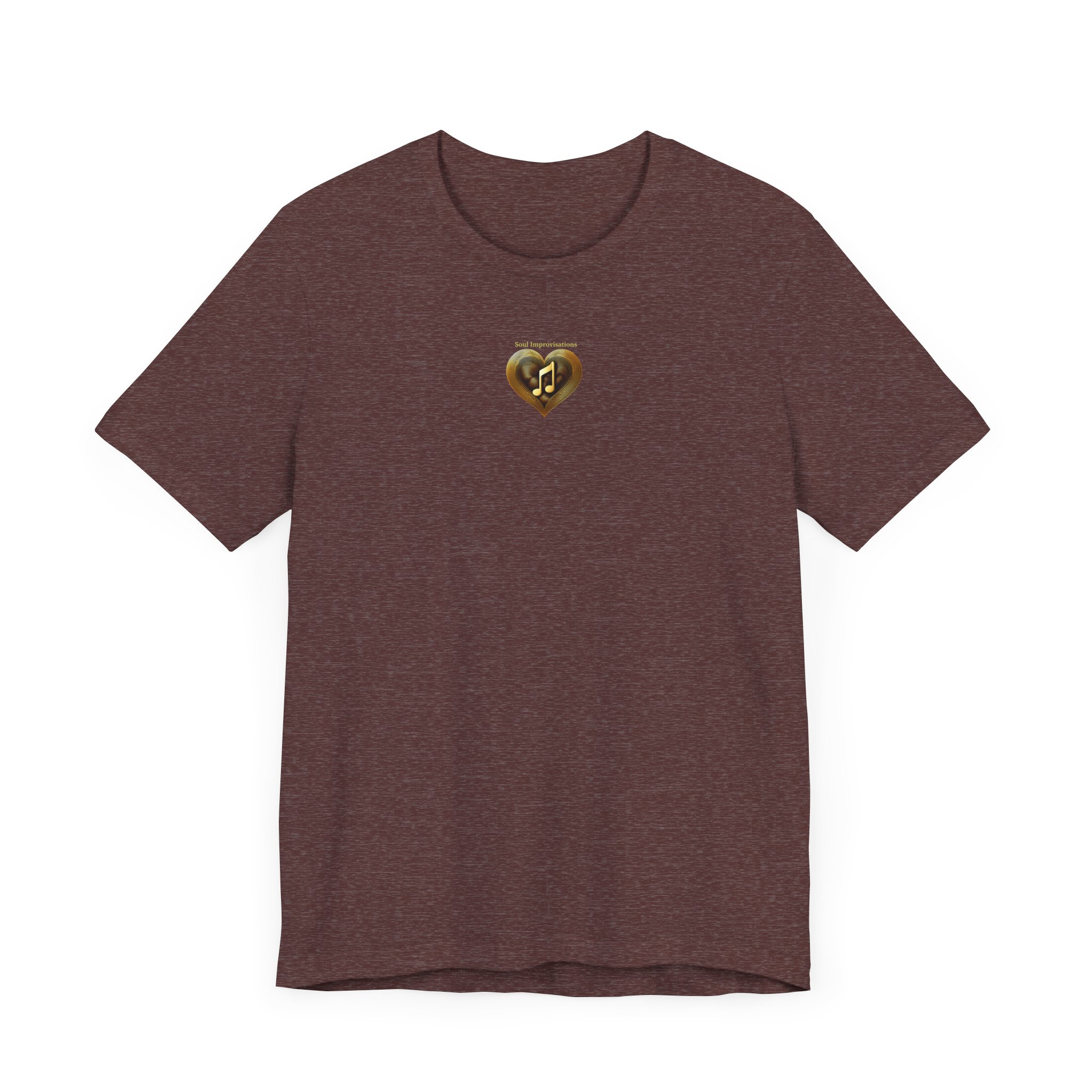 Gold Musical Heart Unisex Jersey Short Sleeve T-Shirt - Image 47