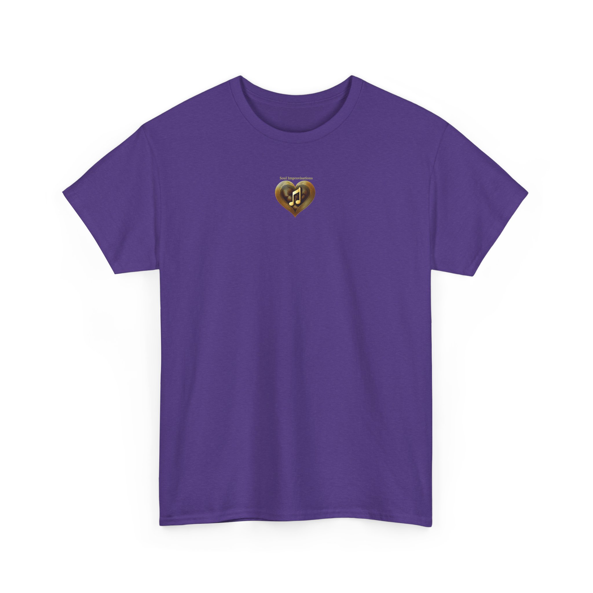 Gold Musical Heart Unisex Heavy Cotton Short Sleeve T-Shirt - Image 35