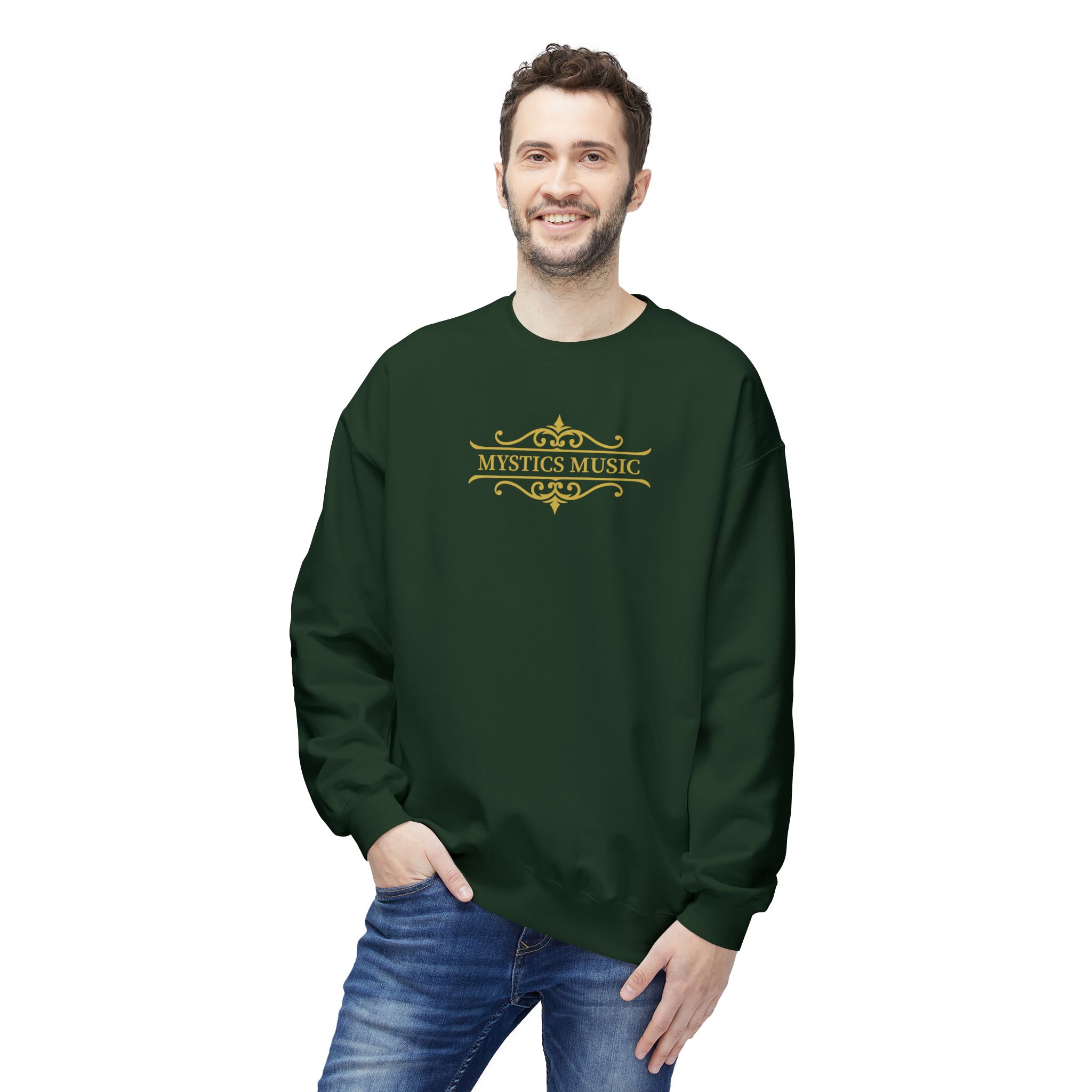 Mystics Music Unisex Midweight Crewneck Sweatshirt (dark colors - large logo) - Image 15