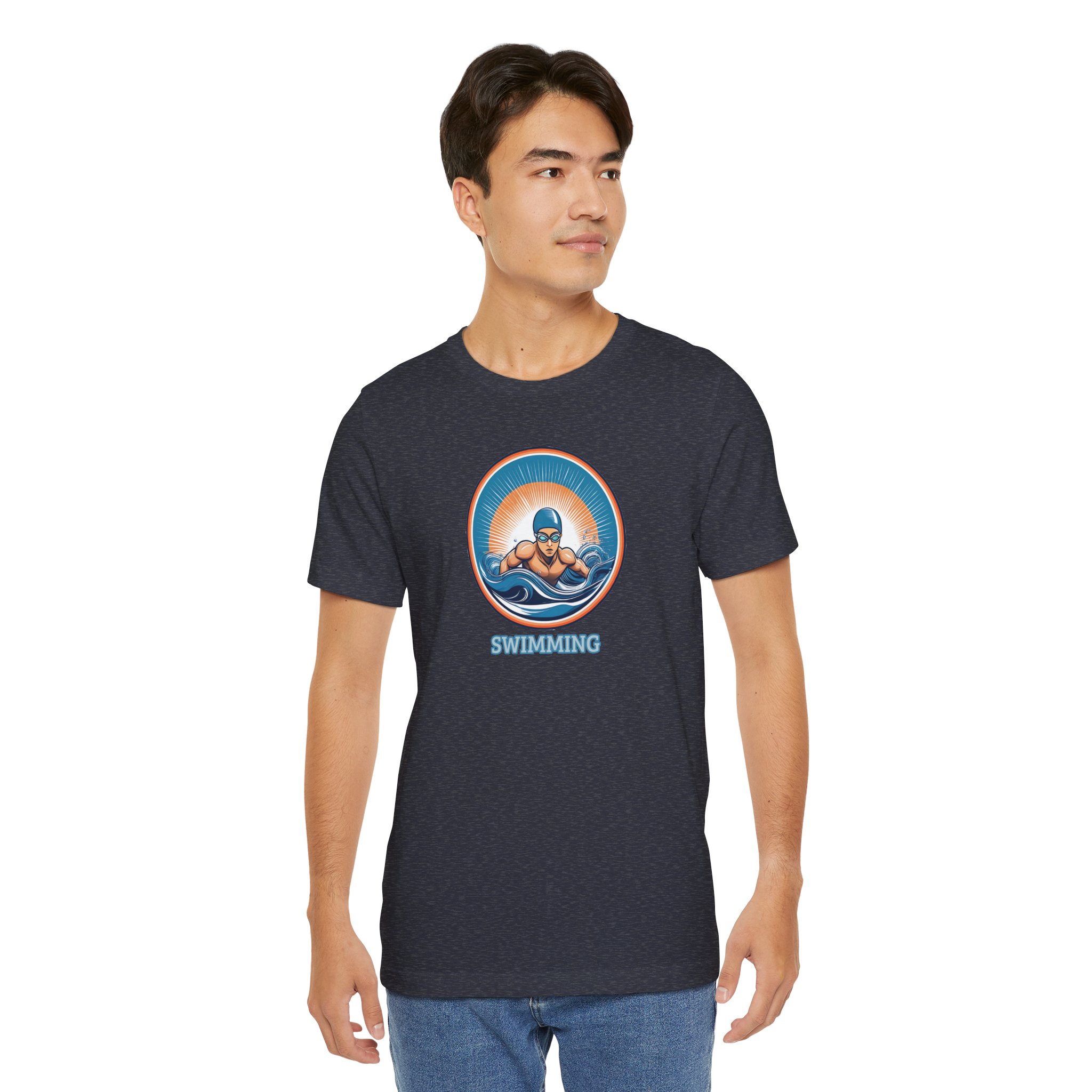 Men's Swimming - Unisex Jersey Short Sleeve T-Shirt - Image 25