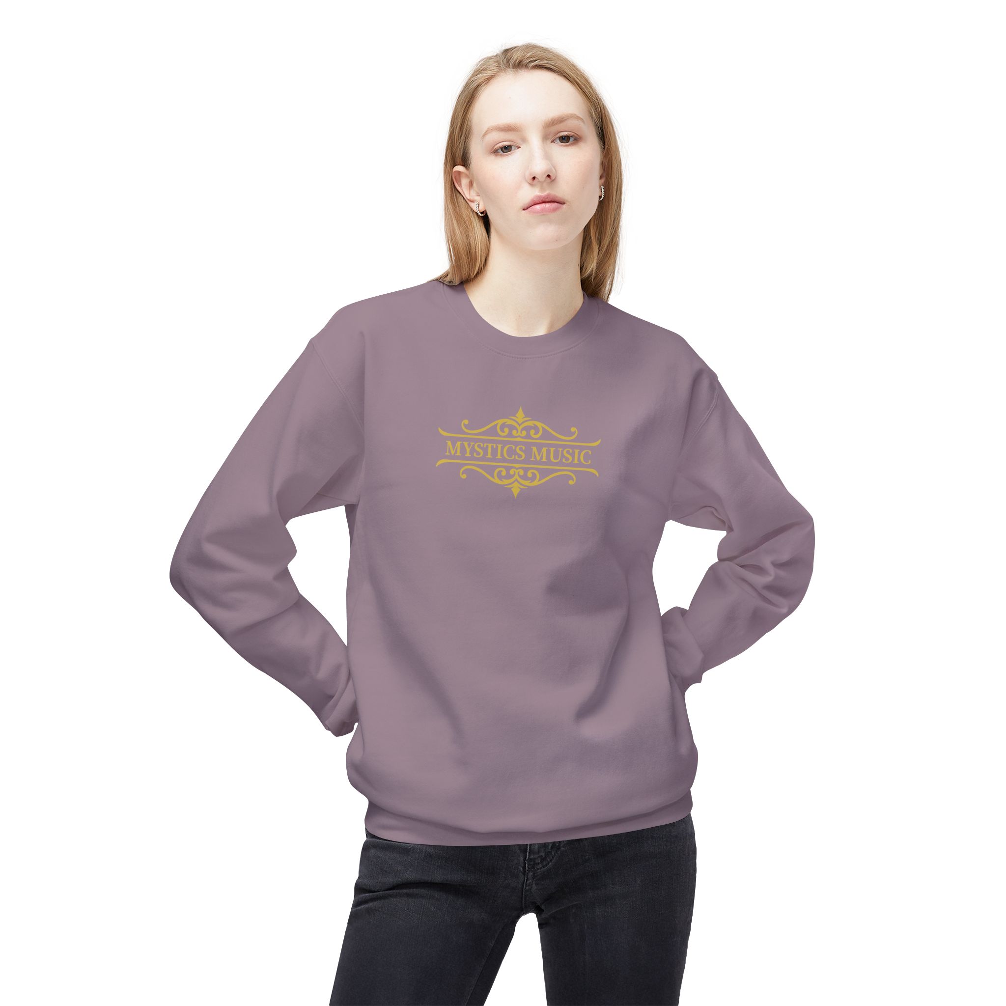 Mystics Music Unisex Midweight Crewneck Sweatshirt (dark colors - large logo) - Image 27