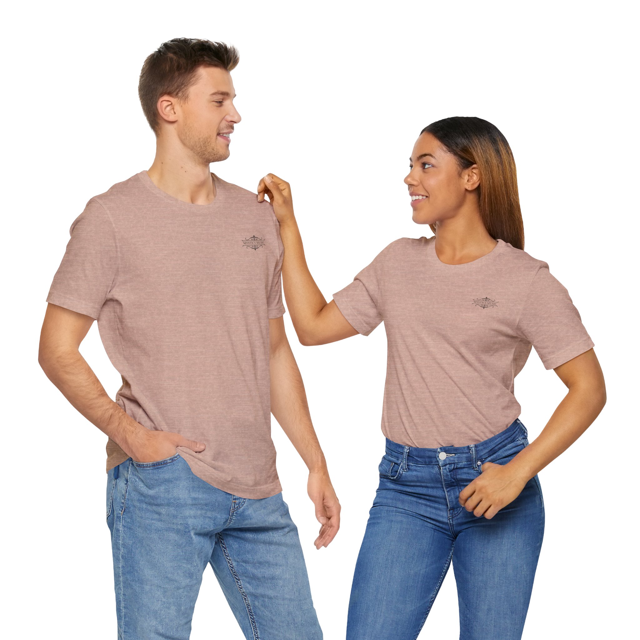 Mystics Music Unisex Jersey Short Sleeve T-Shirt (light colors - left chest logo) - Image 2