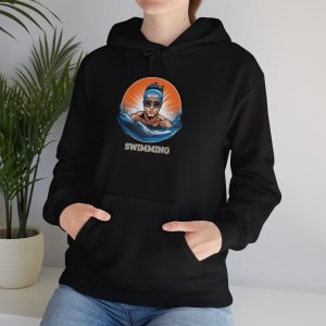 Women's Swimming - Unisex Heavy Blend Pullover Hooded Sweatshirt
