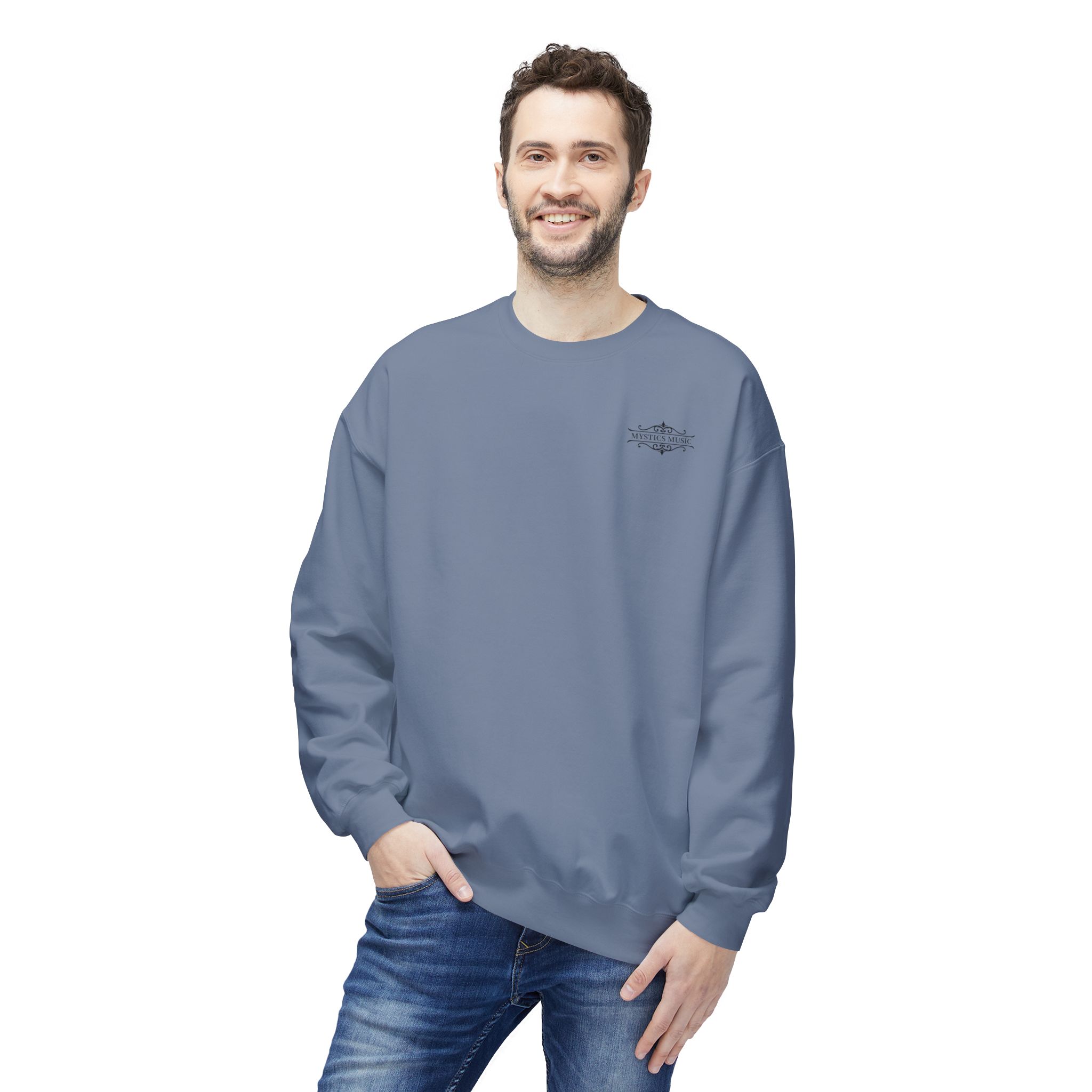 Mystics Music Unisex Midweight Crewneck Sweatshirt (light colors - left chest logo) - Image 12