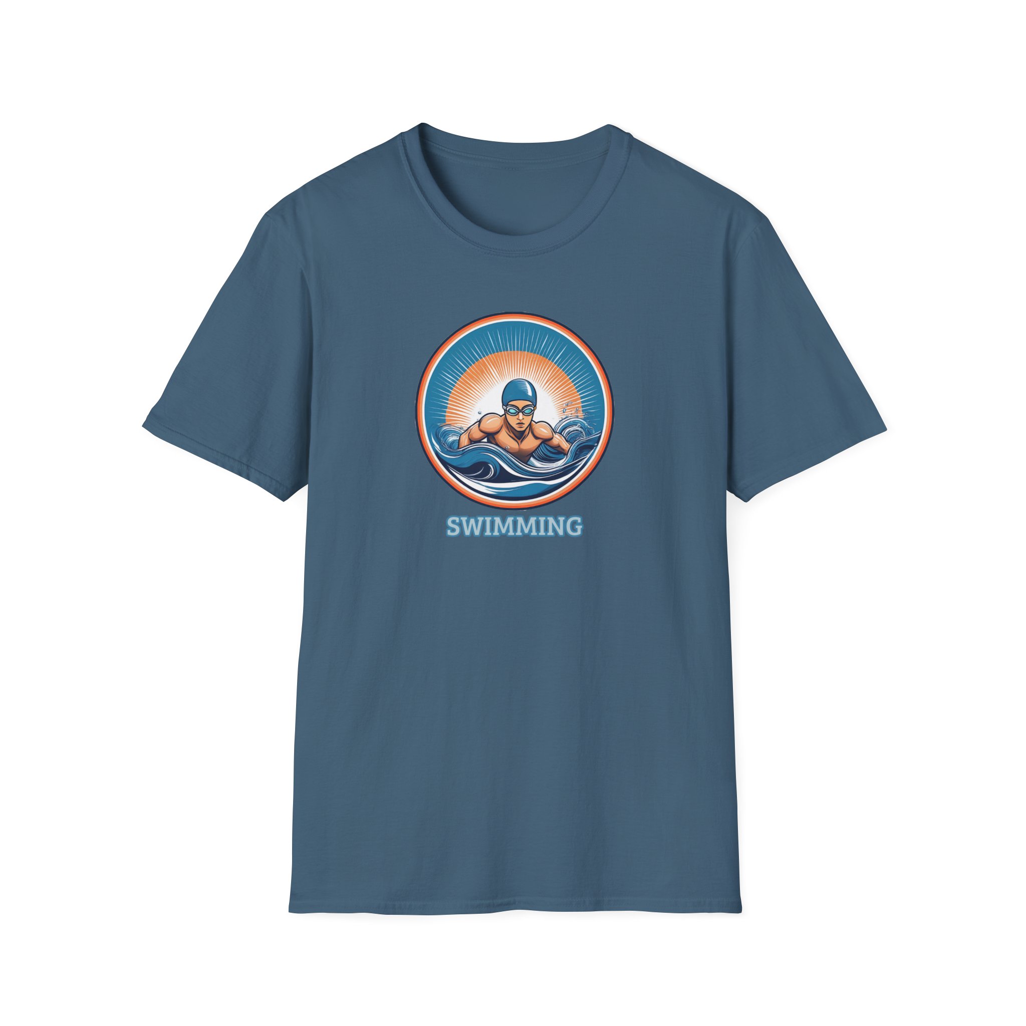 Men's Swimming - Unisex Softstyle Short Sleeve T-Shirt - Image 10