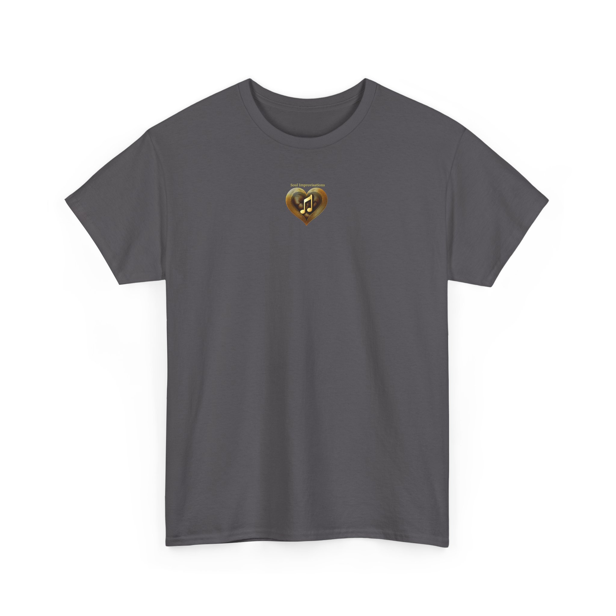 Gold Musical Heart Unisex Heavy Cotton Short Sleeve T-Shirt - Image 26