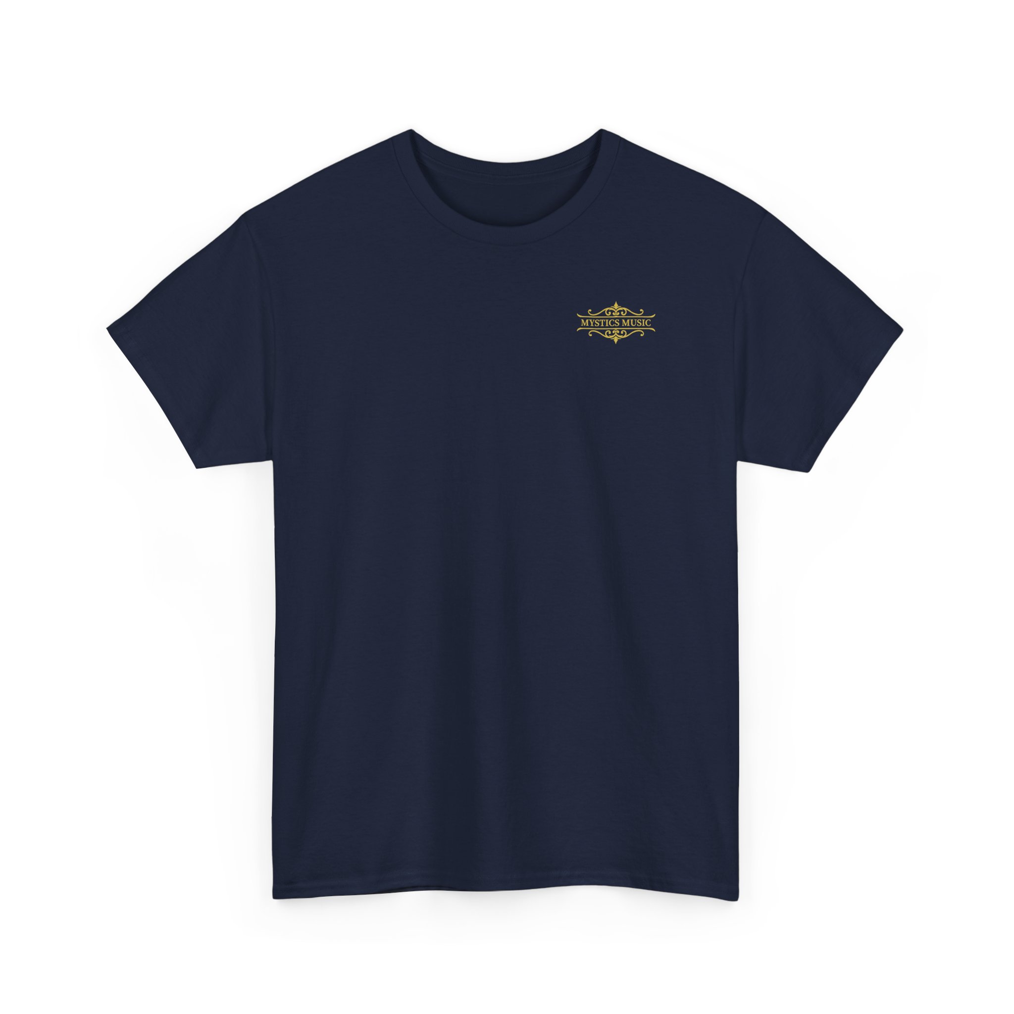 Mystics Music Unisex Heavy Cotton Short Sleeve T-Shirt (dark colors - left chest logo) - Image 29