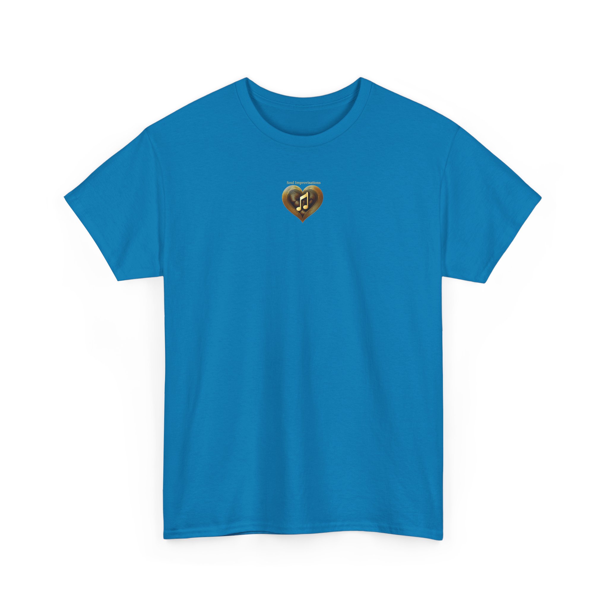 Gold Musical Heart Unisex Heavy Cotton Short Sleeve T-Shirt - Image 23