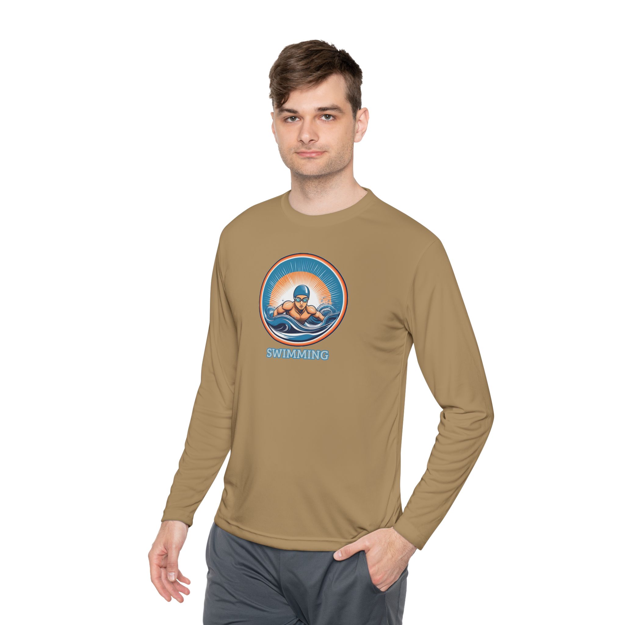 Men's Swimming - Unisex Lightweight Long Sleeve T-Shirt - Image 10