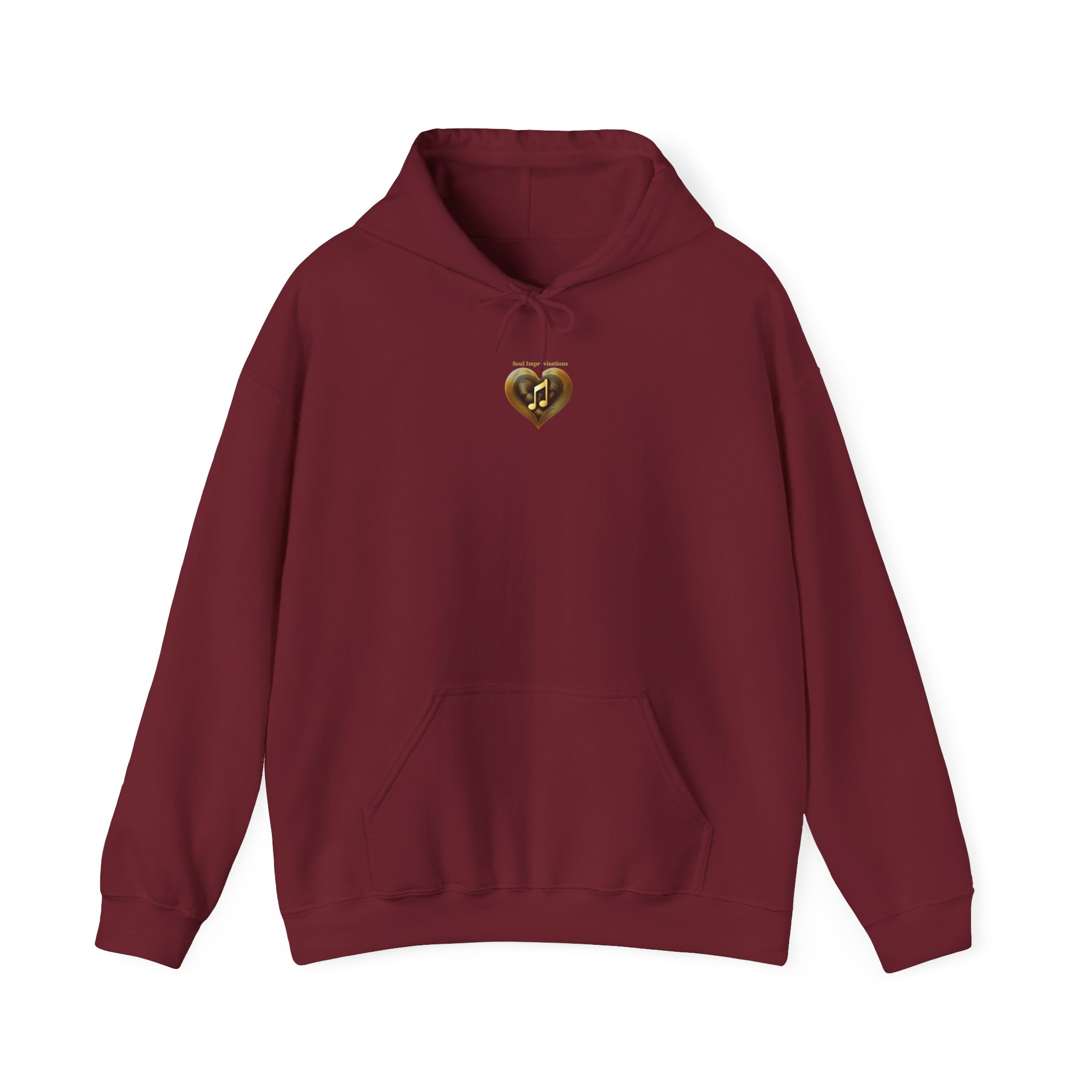 Gold Musical Heart Unisex Heavy Blend™ Pullover Hooded Sweatshirt - Image 26
