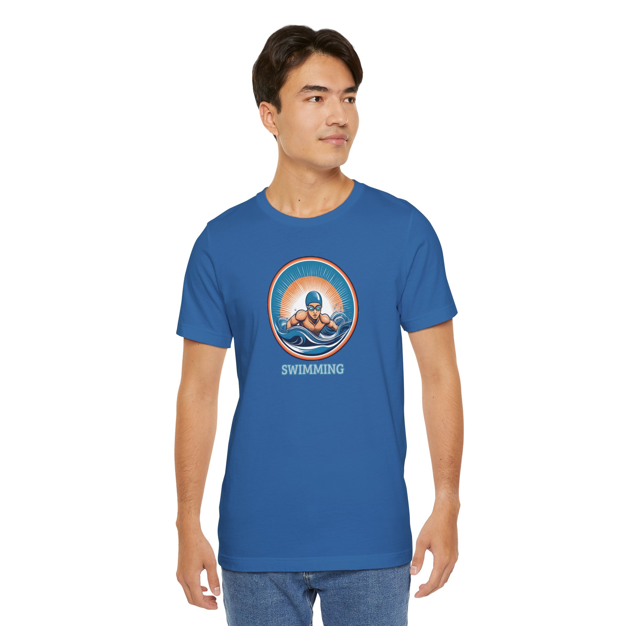 Men's Swimming - Unisex Jersey Short Sleeve T-Shirt - Image 19