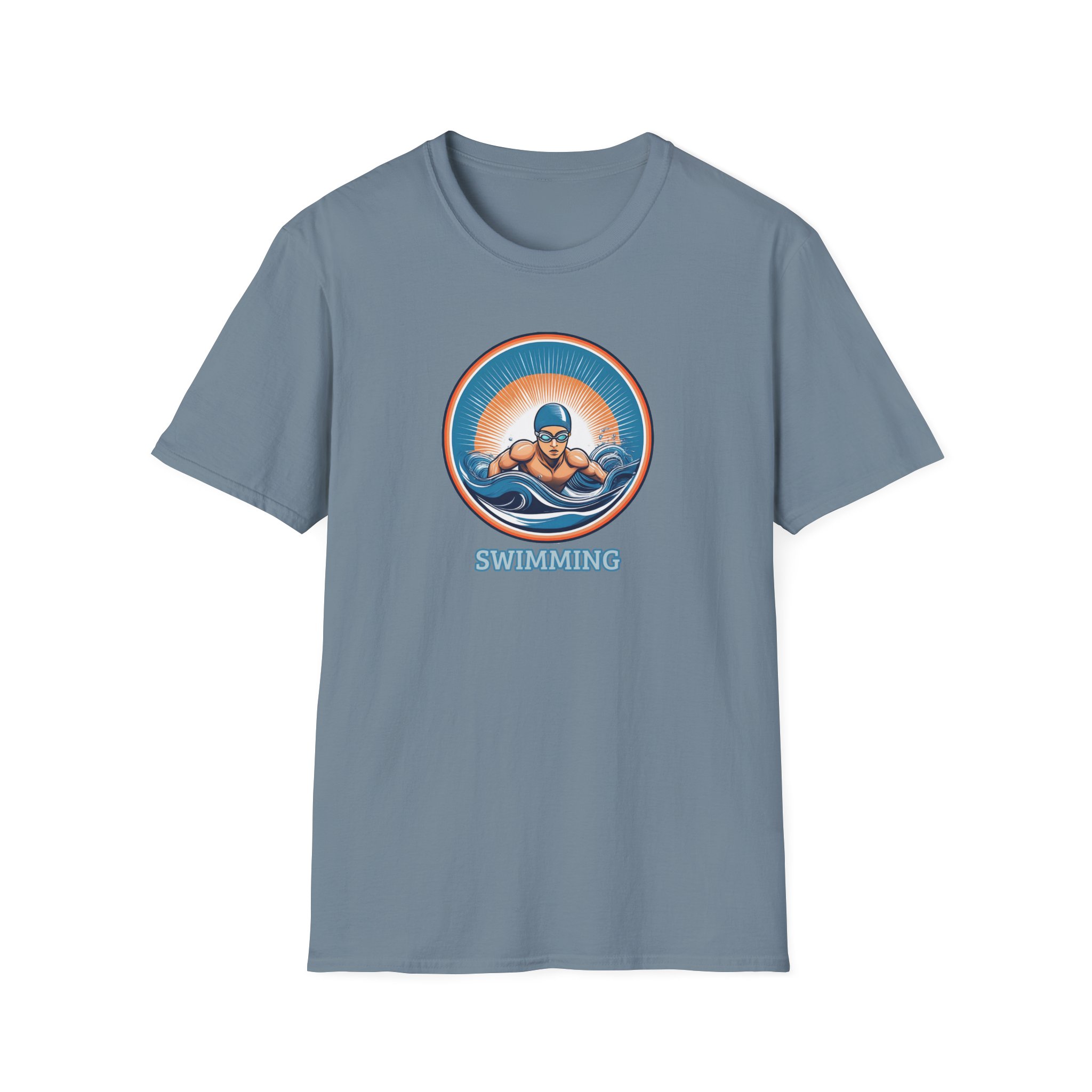 Men's Swimming - Unisex Softstyle Short Sleeve T-Shirt - Image 19