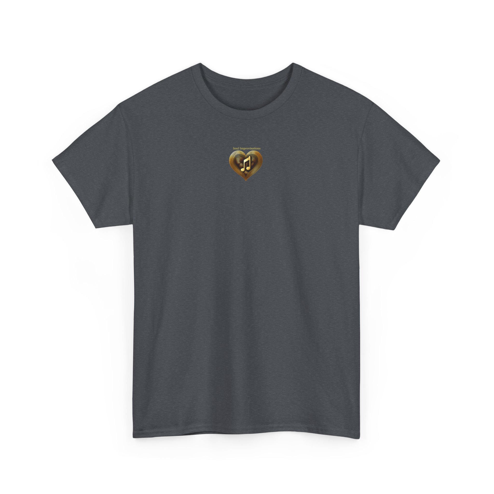 Gold Musical Heart Unisex Heavy Cotton Short Sleeve T-Shirt - Image 29