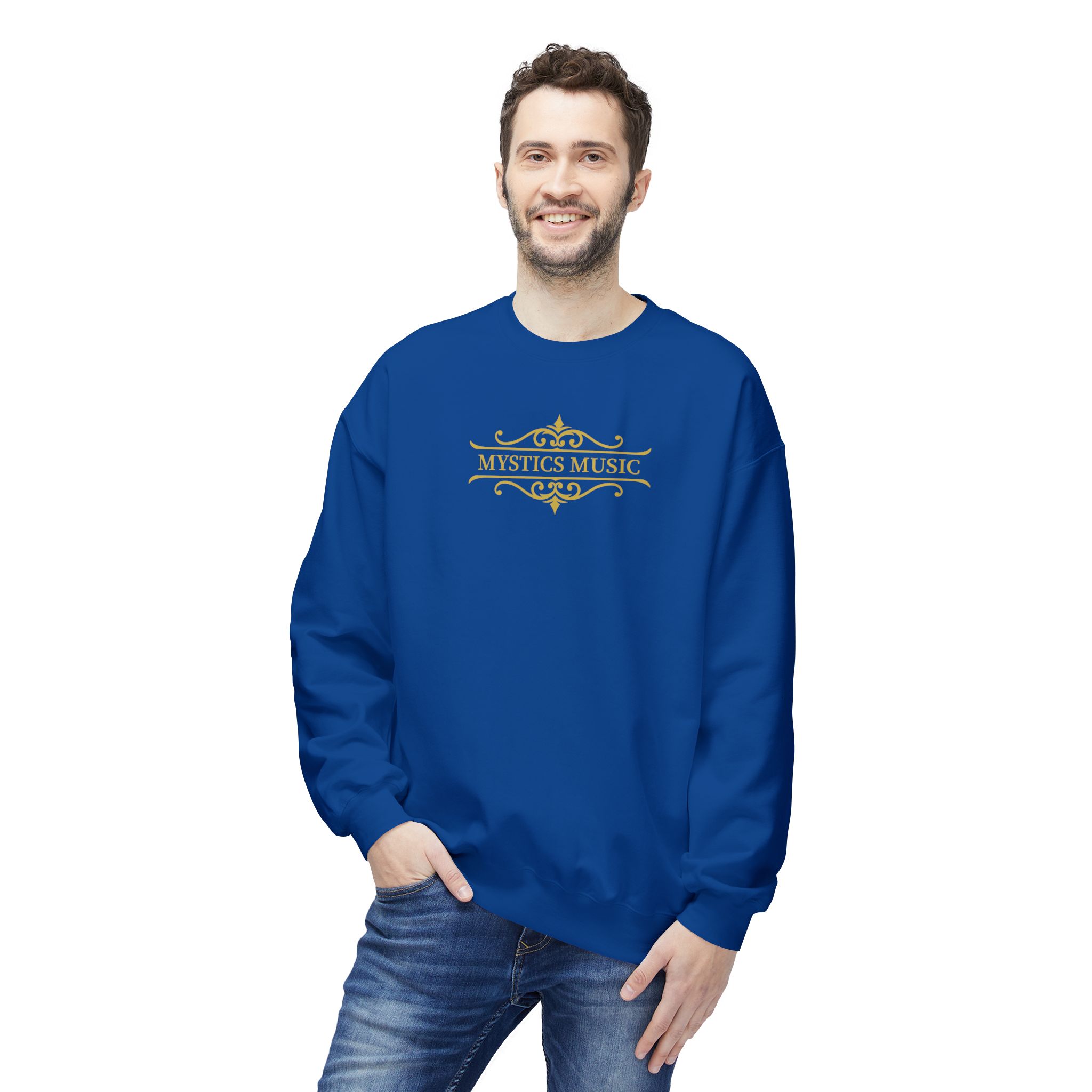 Mystics Music Unisex Midweight Crewneck Sweatshirt (dark colors - large logo) - Image 21