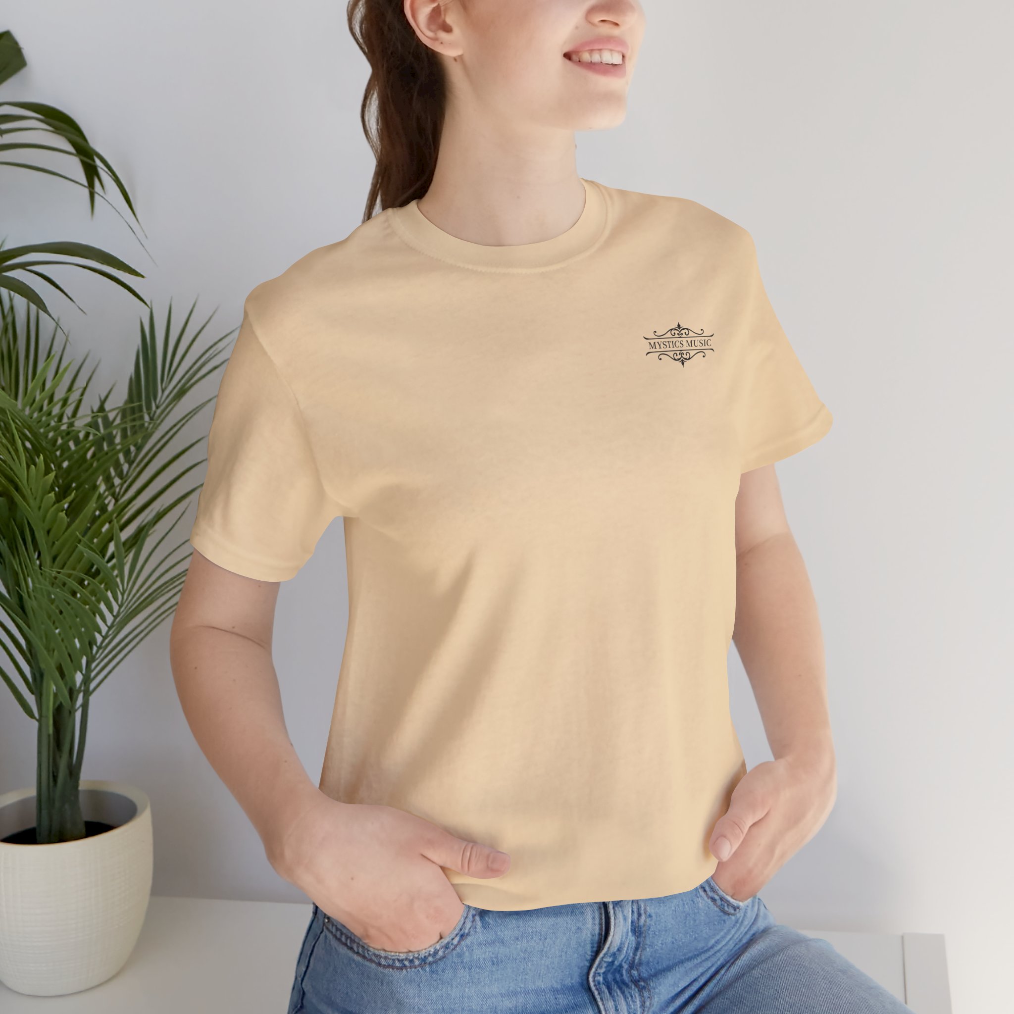 Mystics Music Unisex Jersey Short Sleeve T-Shirt (light colors - left chest logo) - Image 16
