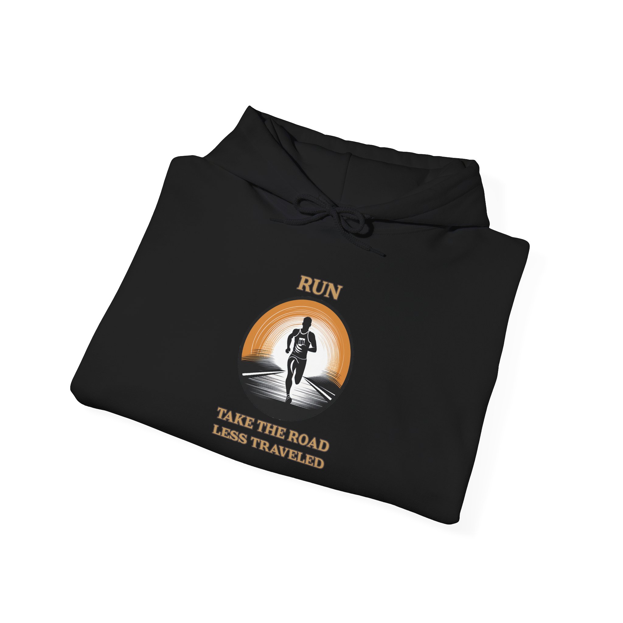 Running - Take The Road Less Traveled Unisex Heavy Blend Pullover Hooded Sweatshirt - Image 3