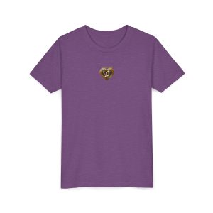 Gold Musical Heart Youth Lightweight Short Sleeve T-Shirt