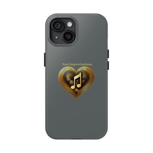 Gold Musical Heart Tough Phone Case - Grey
