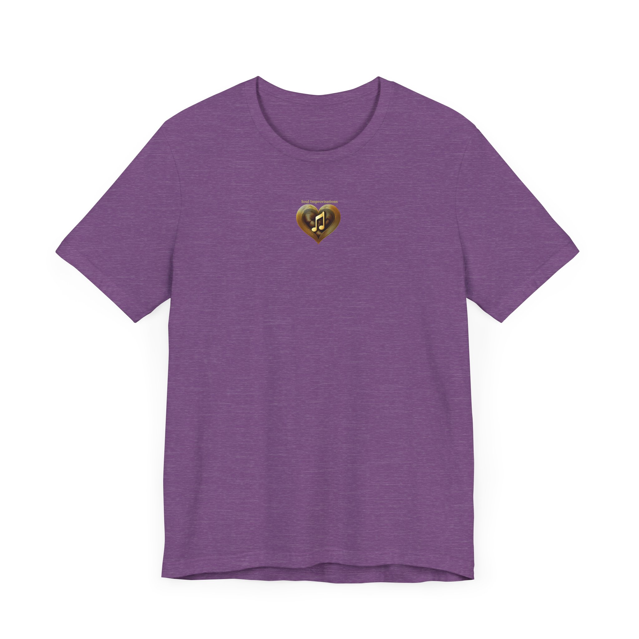 Gold Musical Heart Unisex Jersey Short Sleeve T-Shirt - Image 39