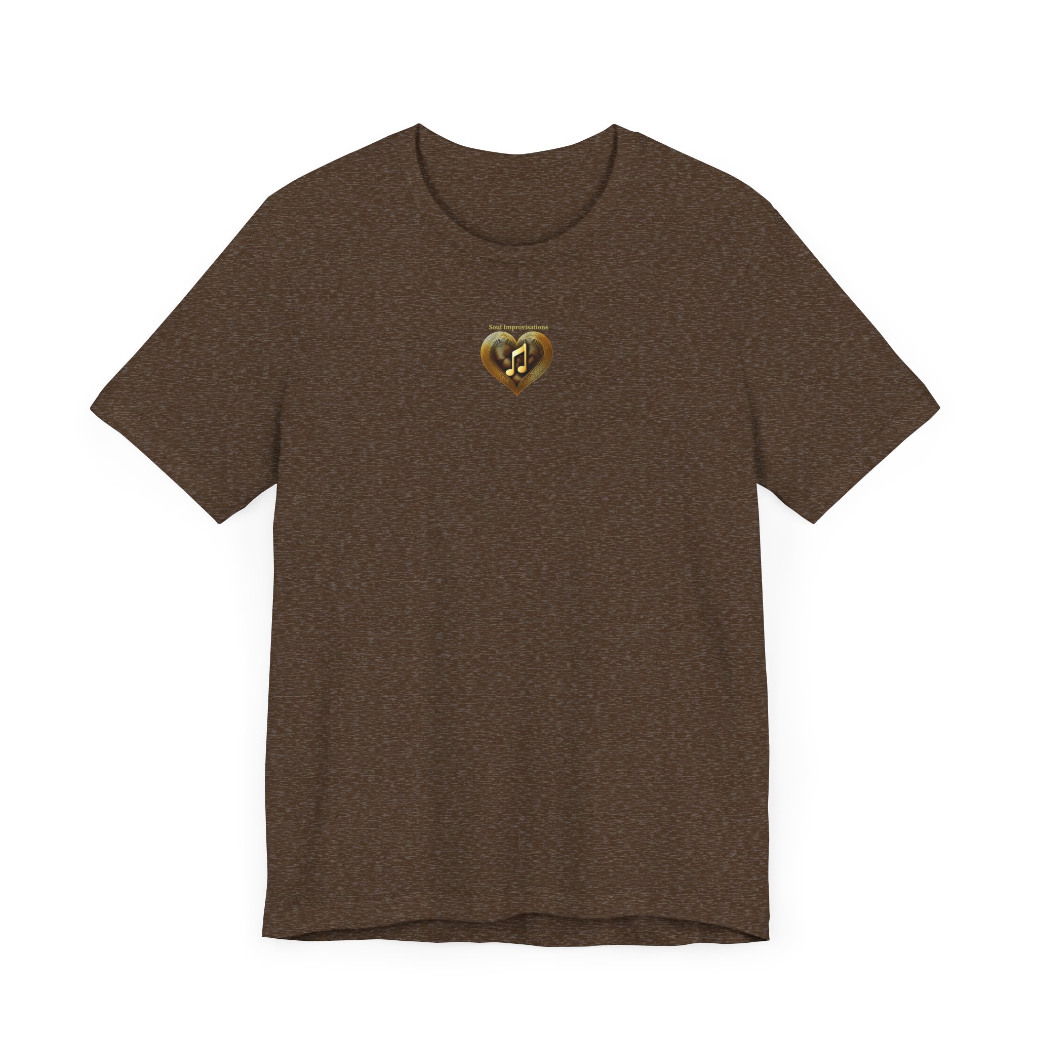 Gold Musical Heart Unisex Jersey Short Sleeve T-Shirt - Image 35