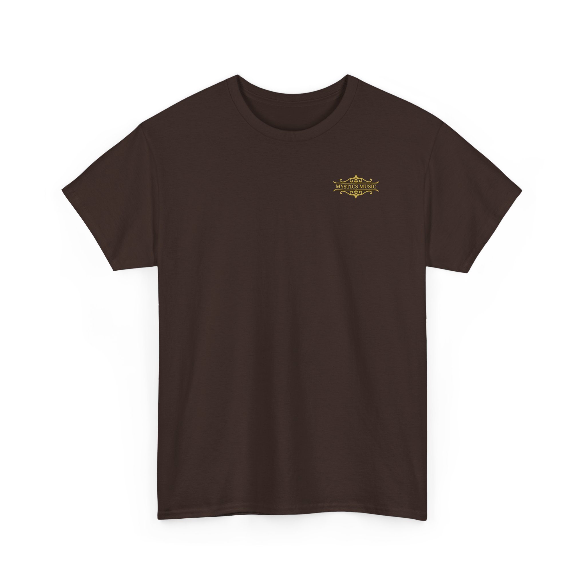 Mystics Music Unisex Heavy Cotton Short Sleeve T-Shirt (dark colors - left chest logo) - Image 13