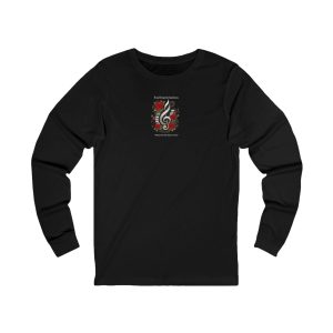 Music Clef & Roses Unisex Jersey Long Sleeve T-Shirt
