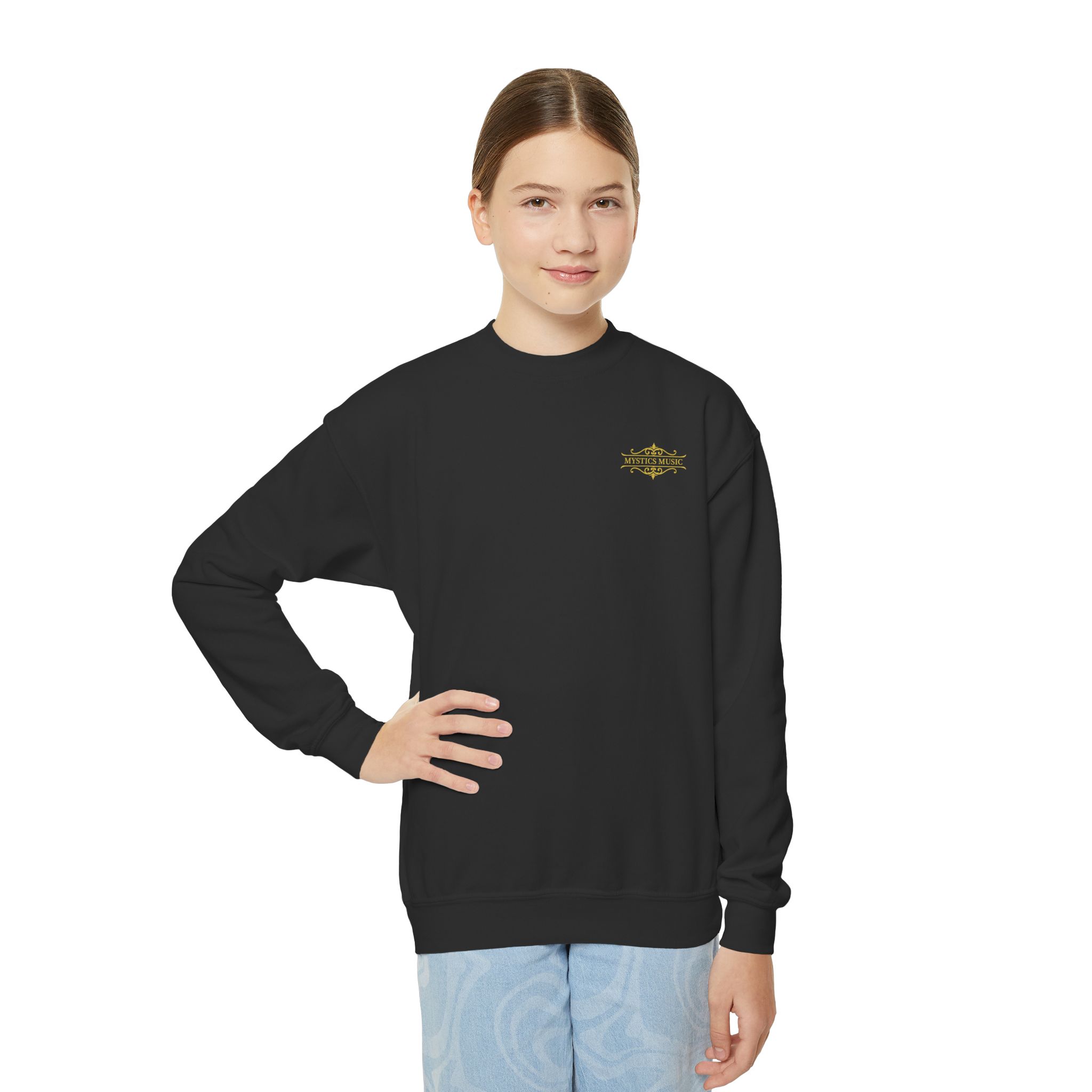 Mystics Music Youth Crewneck Sweatshirt (left chest logo) - Image 4