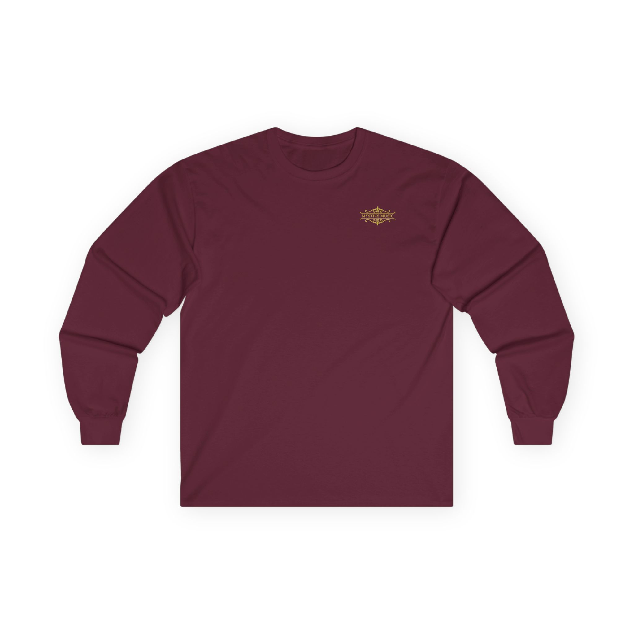 Mystics Music Unisex Ultra Cotton Long Sleeve T-Shirt (dark colors - left chest logo)