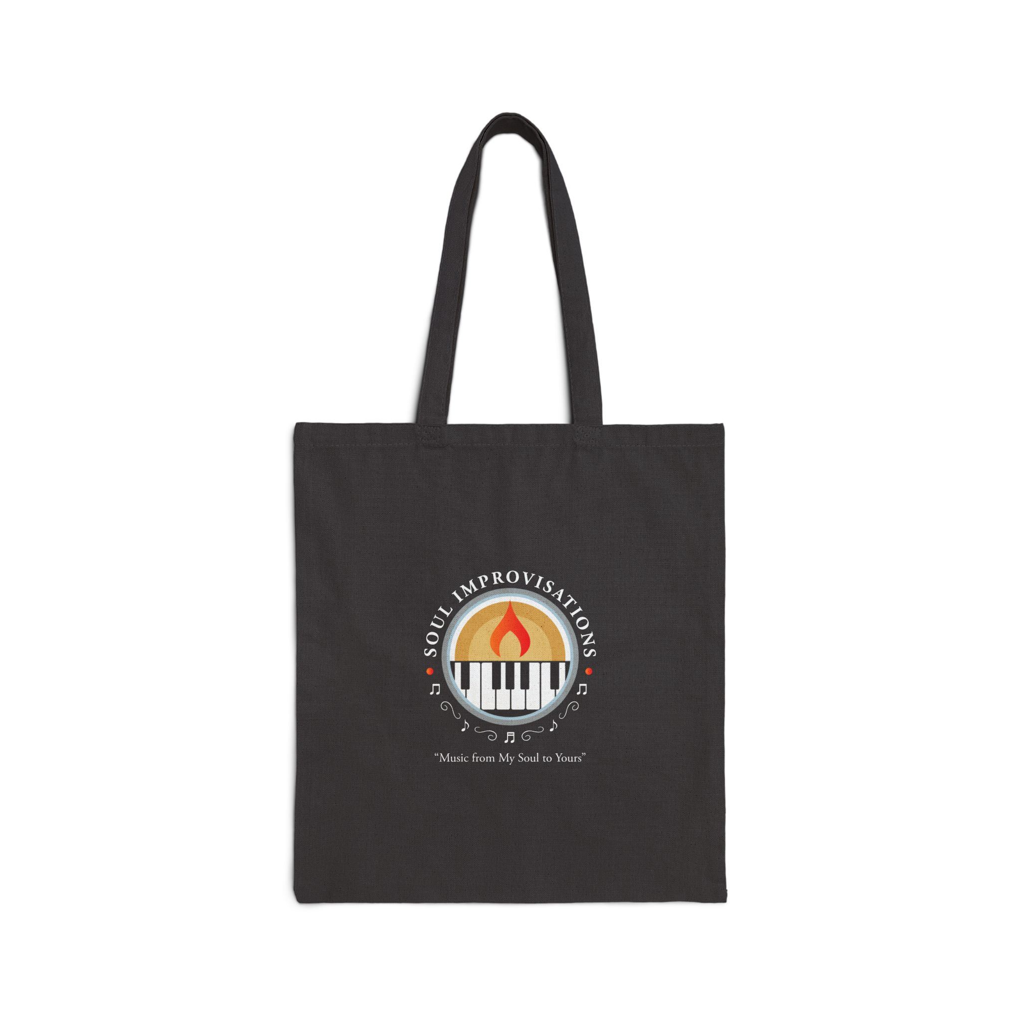 Soul Improvisations Black Canvas Tote Bag