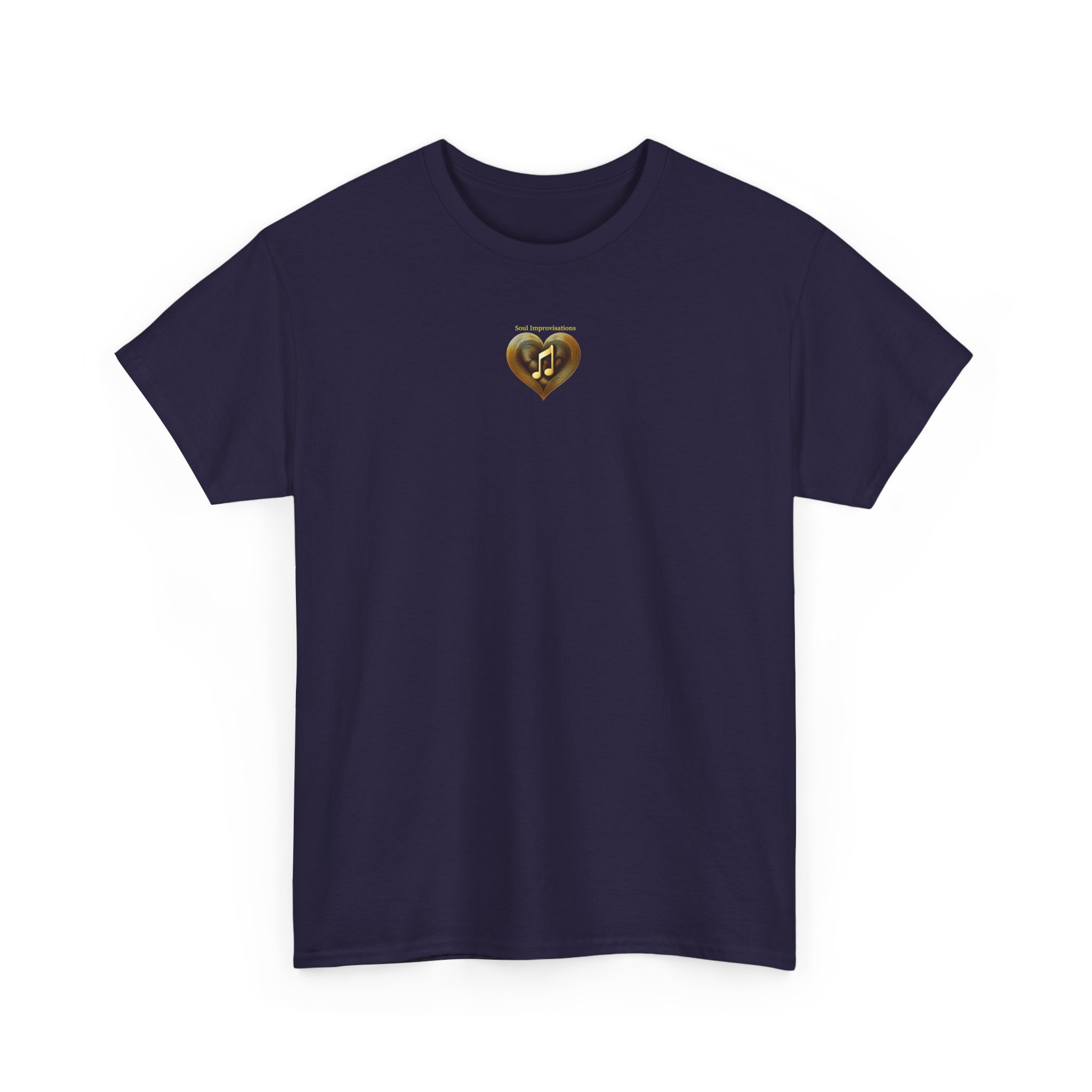 Gold Musical Heart Unisex Heavy Cotton Short Sleeve T-Shirt - Image 32