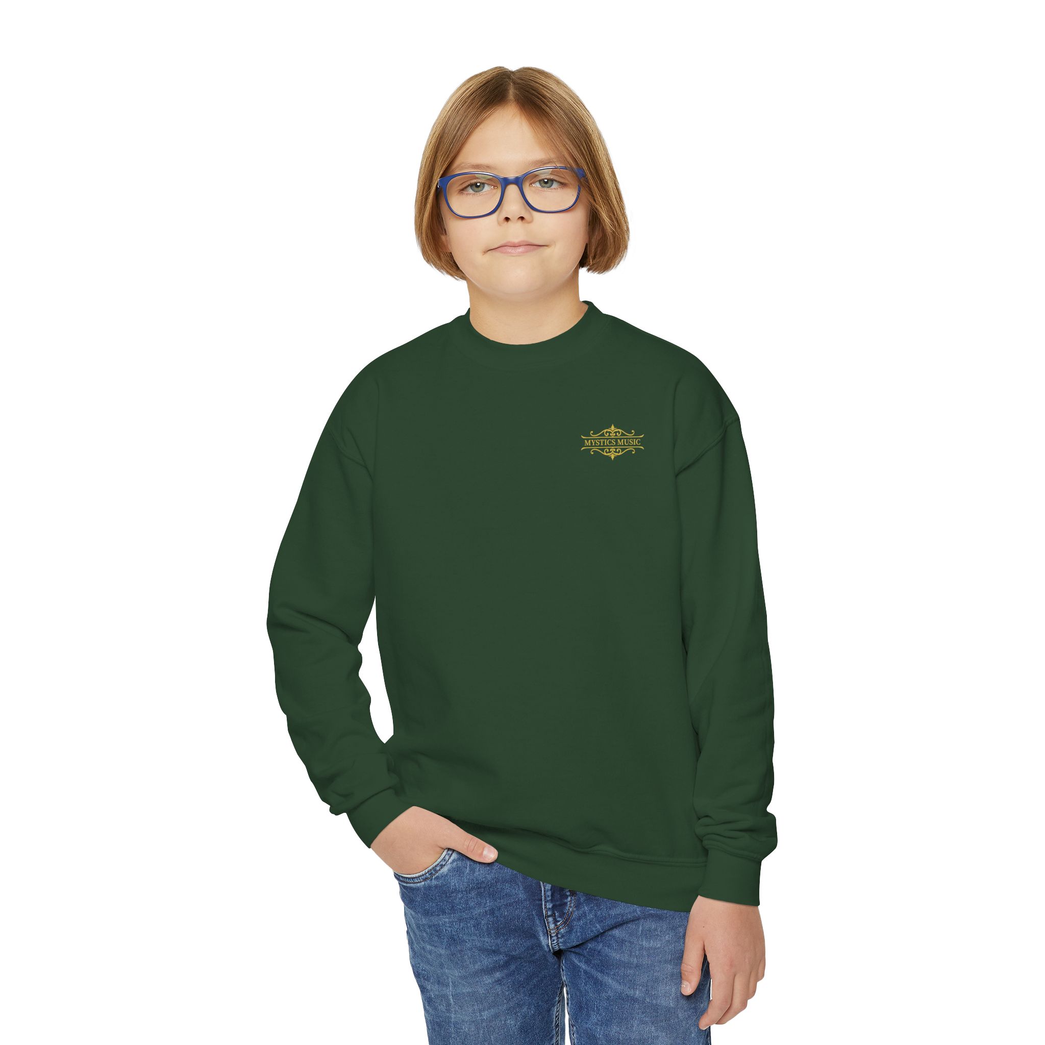 Mystics Music Youth Crewneck Sweatshirt (left chest logo) - Image 9