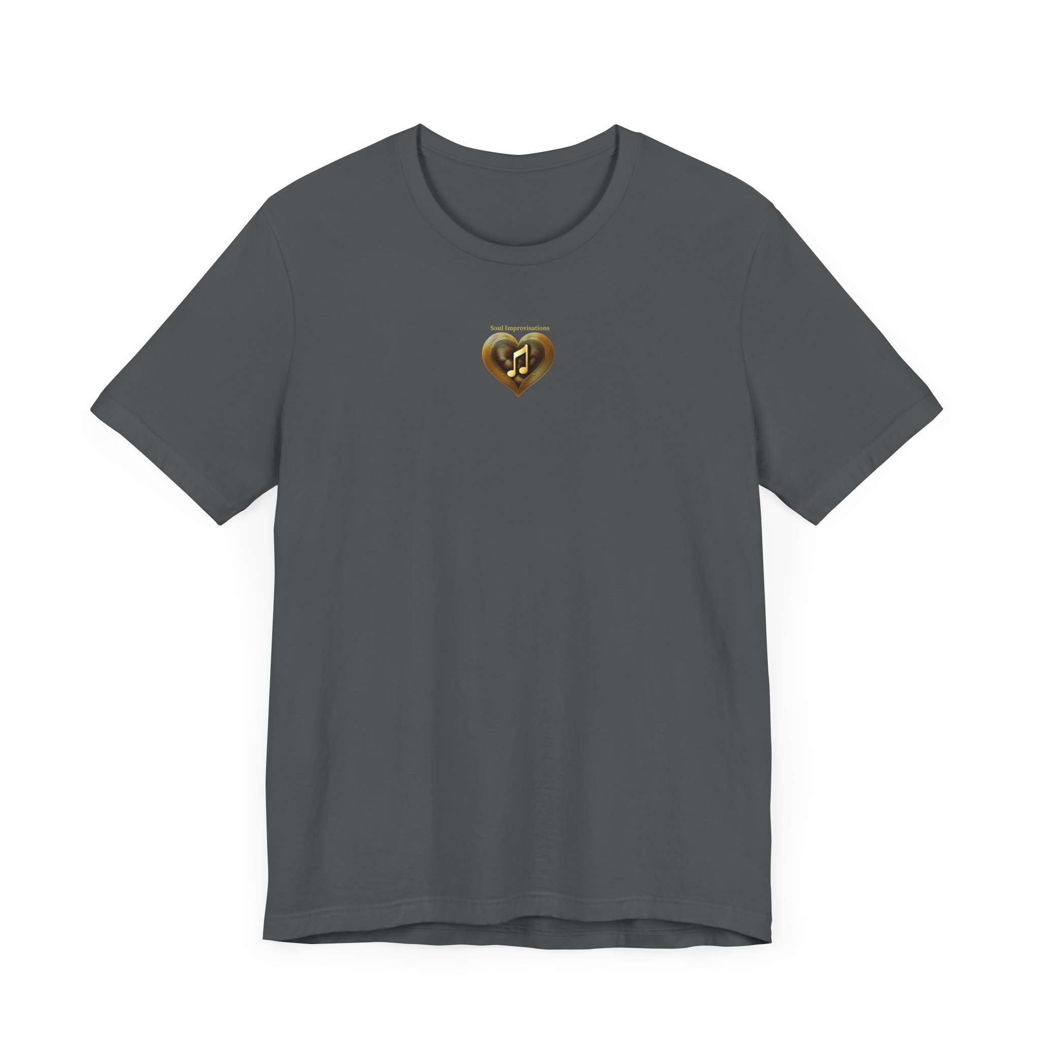 Gold Musical Heart Unisex Jersey Short Sleeve T-Shirt - Image 7