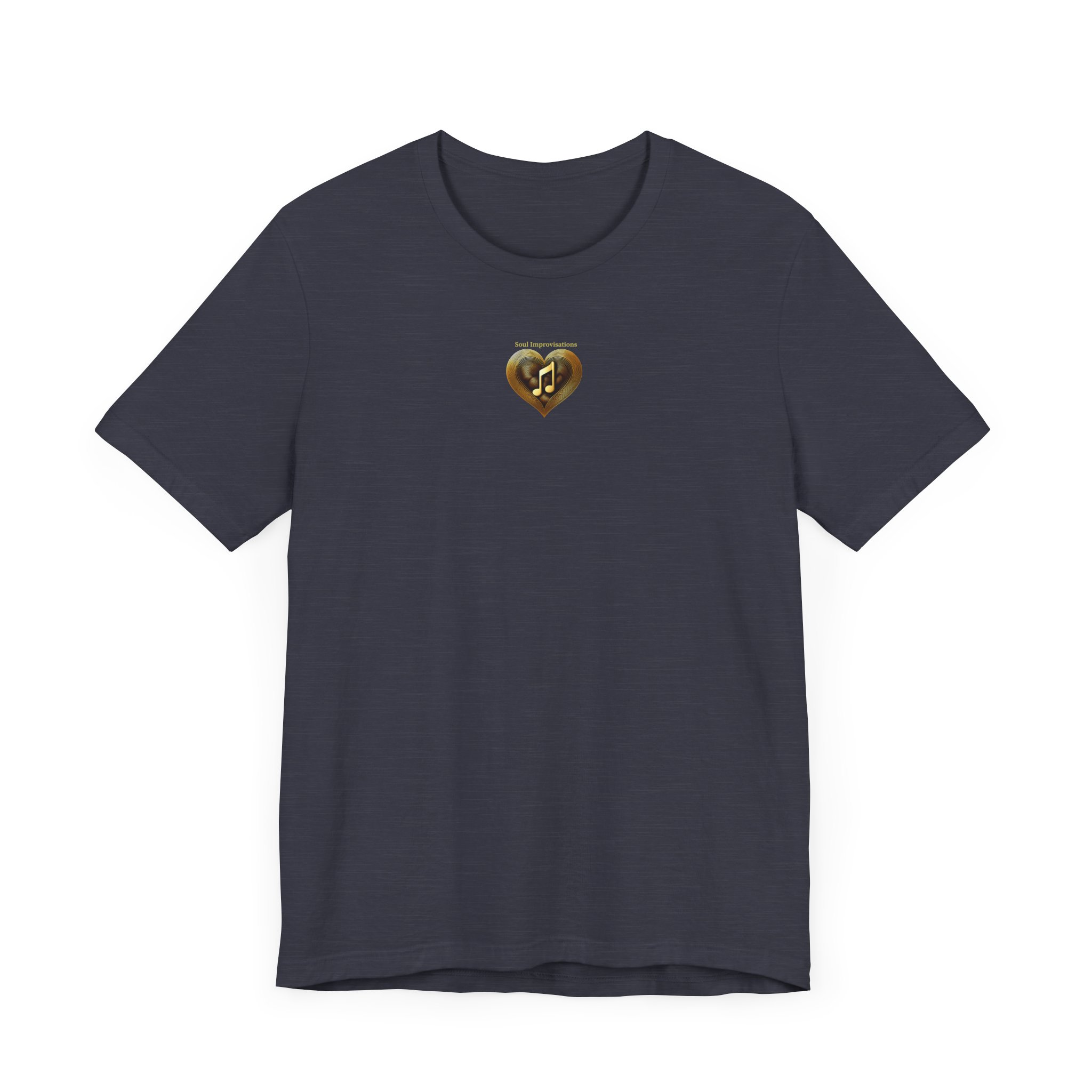 Gold Musical Heart Unisex Jersey Short Sleeve T-Shirt - Image 23