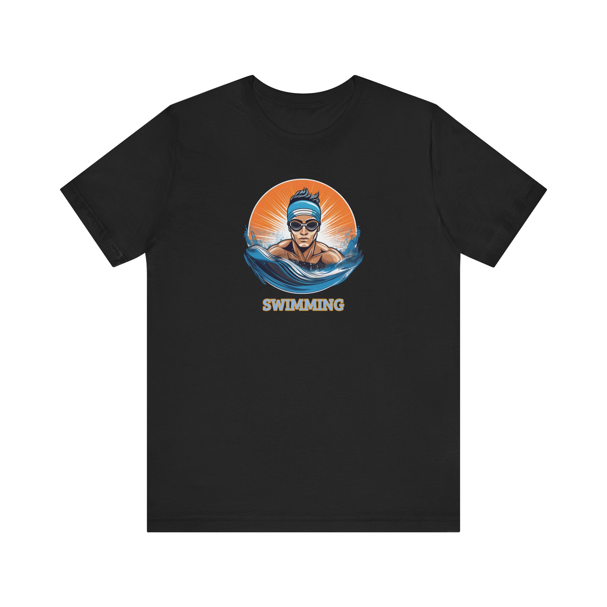 Women's Swimming - Unisex Jersey Short Sleeve T-Shirt - Image 2